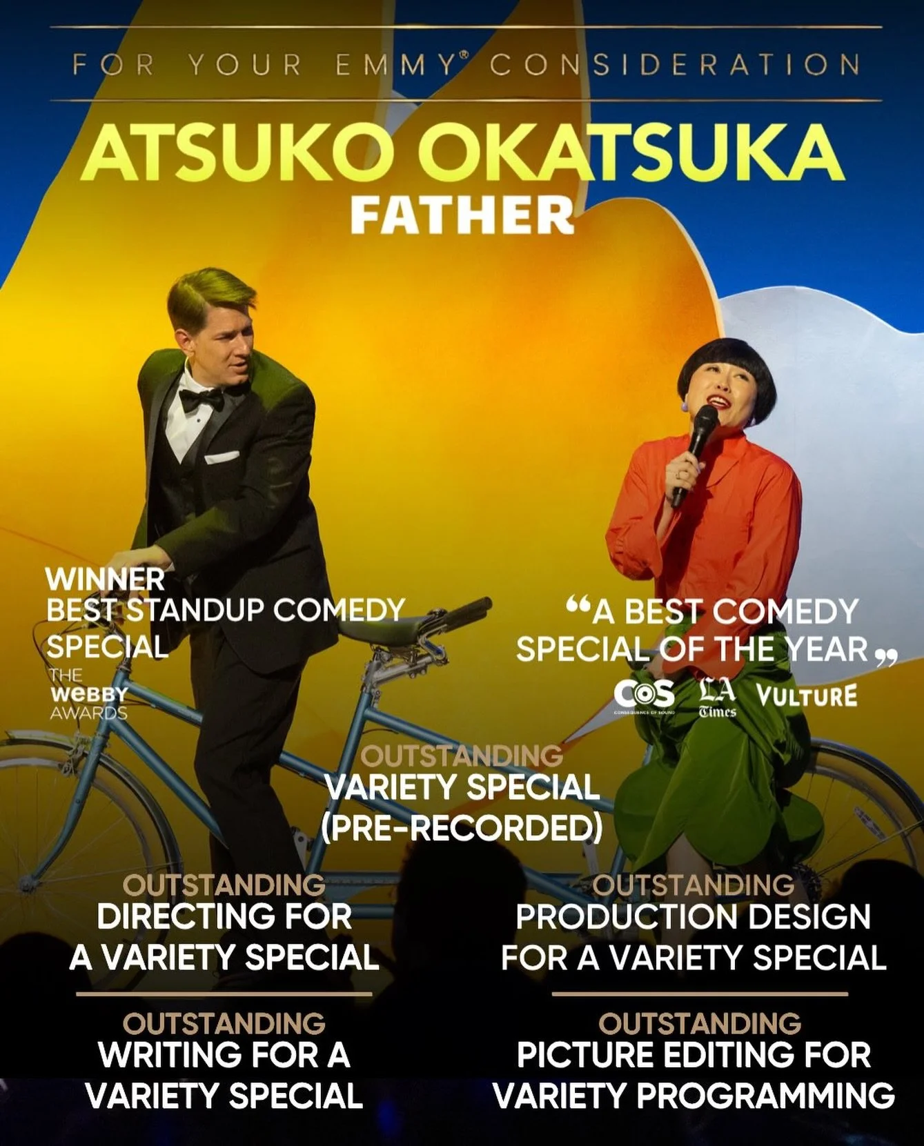 FYC #emmyawards 🎬💥🗳️☑️

Repost from @atsukocomedy
&bull;
For your consideration 😜 Thank you @hulu @disneyplus ❤️