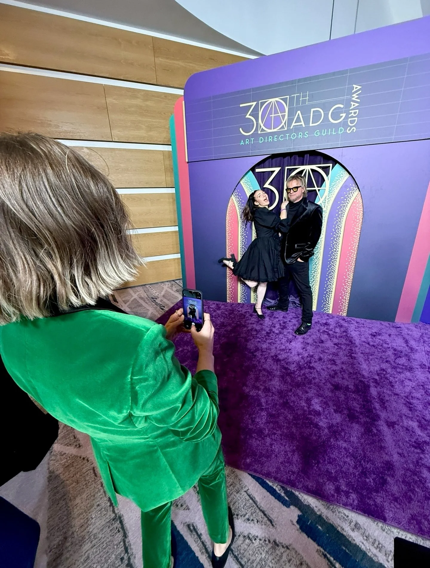 30th Art Directors Guild Awards 
Tricia Robertson, velvet suited, just like me! 
I love us. Thank you for taking our photo while someone was taking a photo of you taking a photo. 
Now on to the next project!