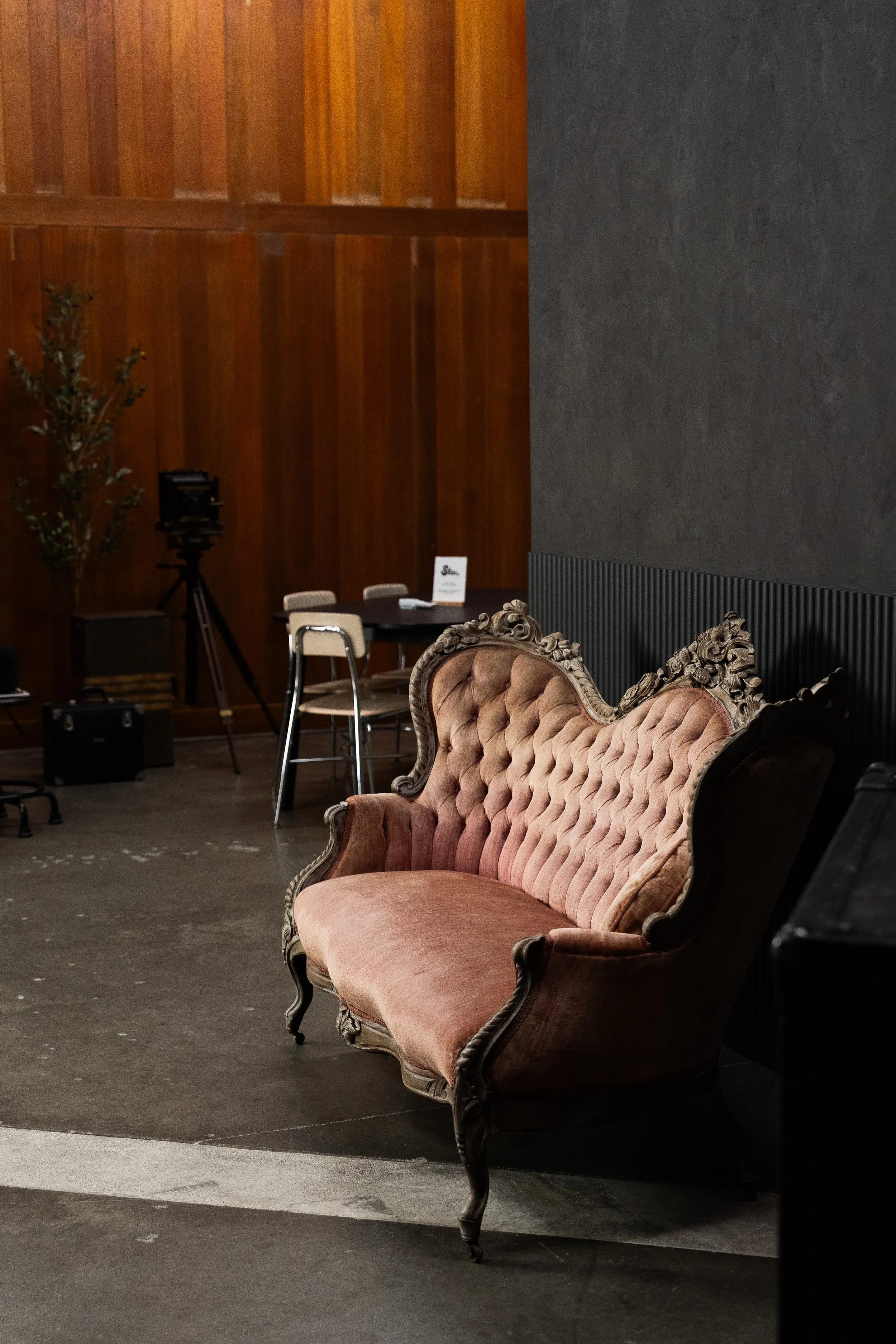 Stu2, a photo studio space available for rental in Los Angeles in the Vanity Fair vintage design and aesthetic.