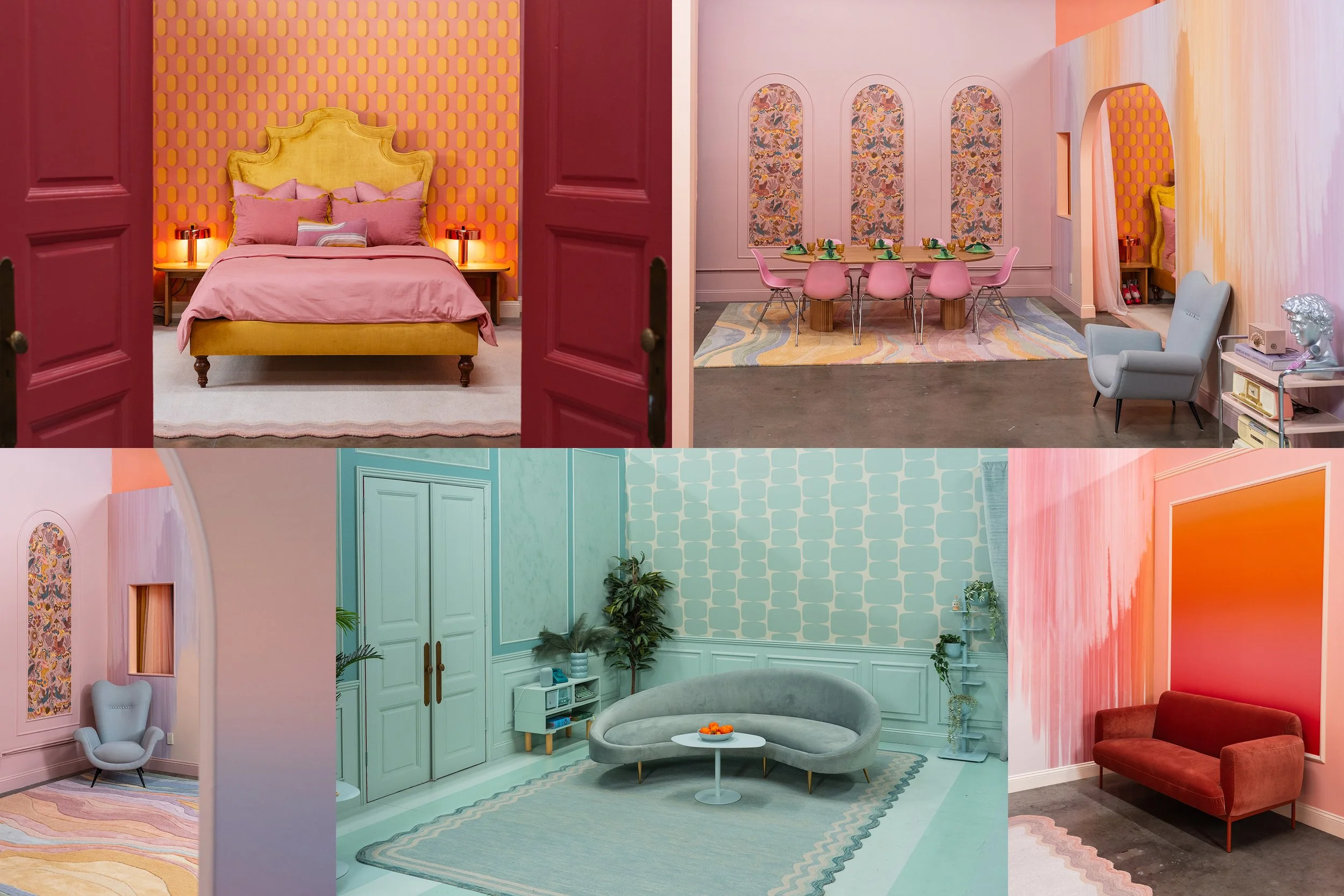Photo Shoot Studio for Rent in Los Angeles, Wes Anderson, MULTISET, CYC WALL, ECLECTIC, MUSIC VIDEO, STUDENT FILM, MID-CENTURY MODERN RETRO, SIMPSONS HOUSE, TALK SHOW SET, VINTAGE TV, MOD, LOFT, Peerspace, Production, Creator Space, Arches Set, Arch 