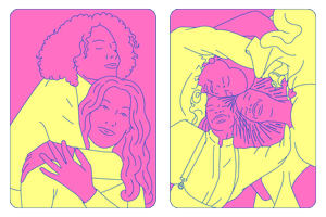 Illustration of people organizing together