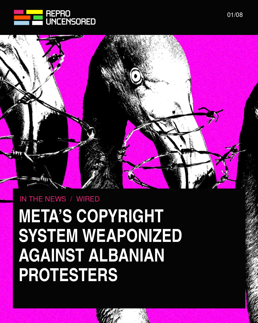 Coordinated copyright attacks target around 100 Albanian activists, journalists and news organisations