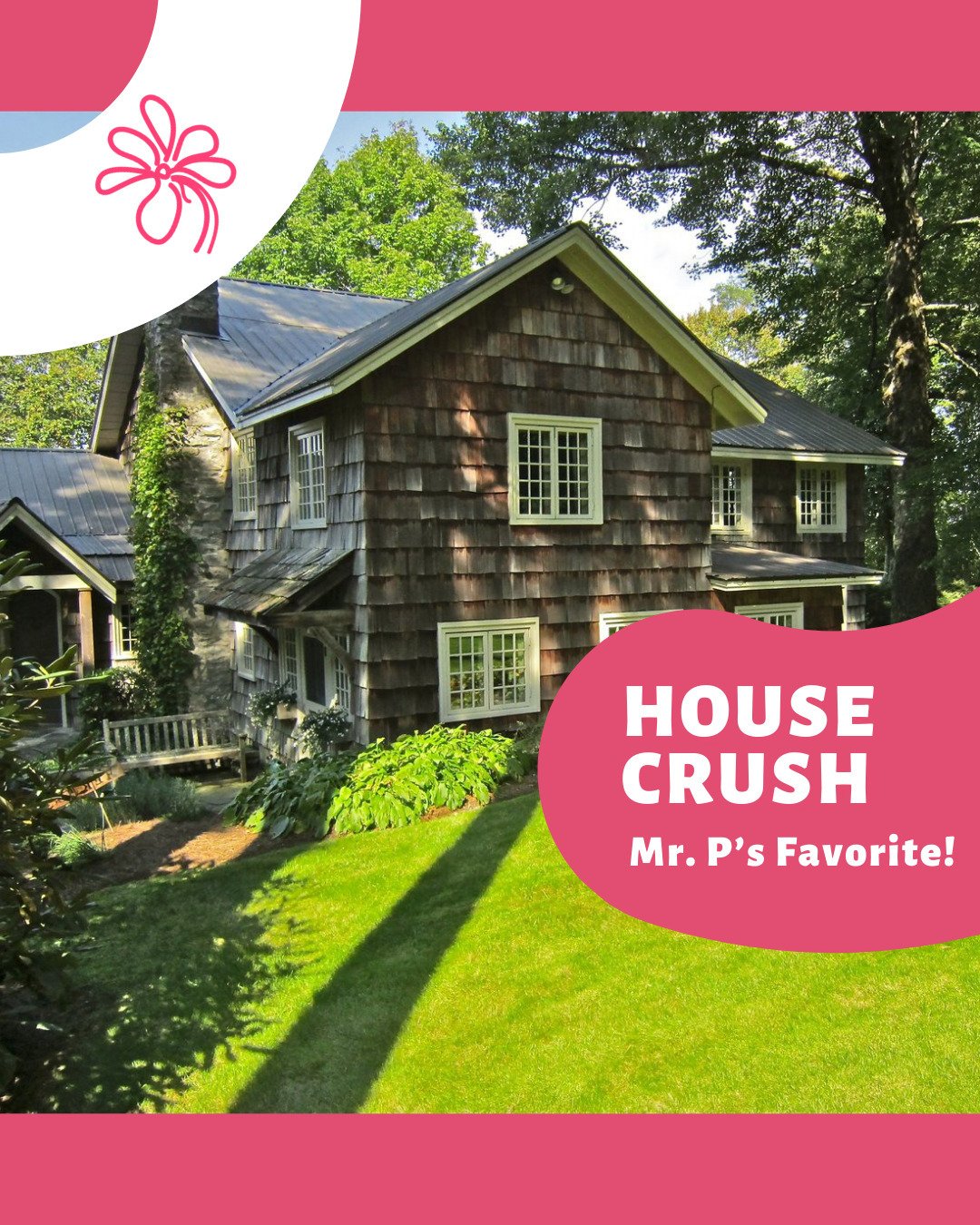 Time for another House Crush. Today&rsquo;s house is a particular favorite of mine; it&rsquo;s also Mr. P&rsquo;s&rsquo; favorite house of all time! Sometimes, he just drives by to see if it&rsquo;s for sale or if there&rsquo;s an open house&ndash;we