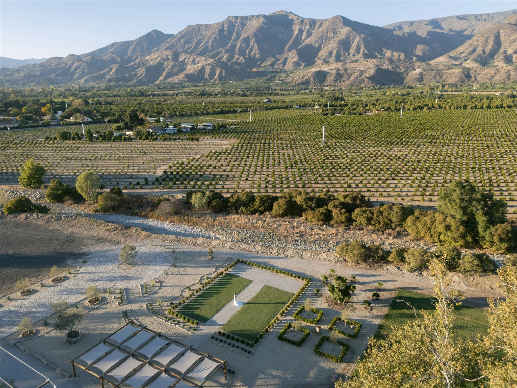 Views from above at the most beautiful venue in Ojai, Topa Vista