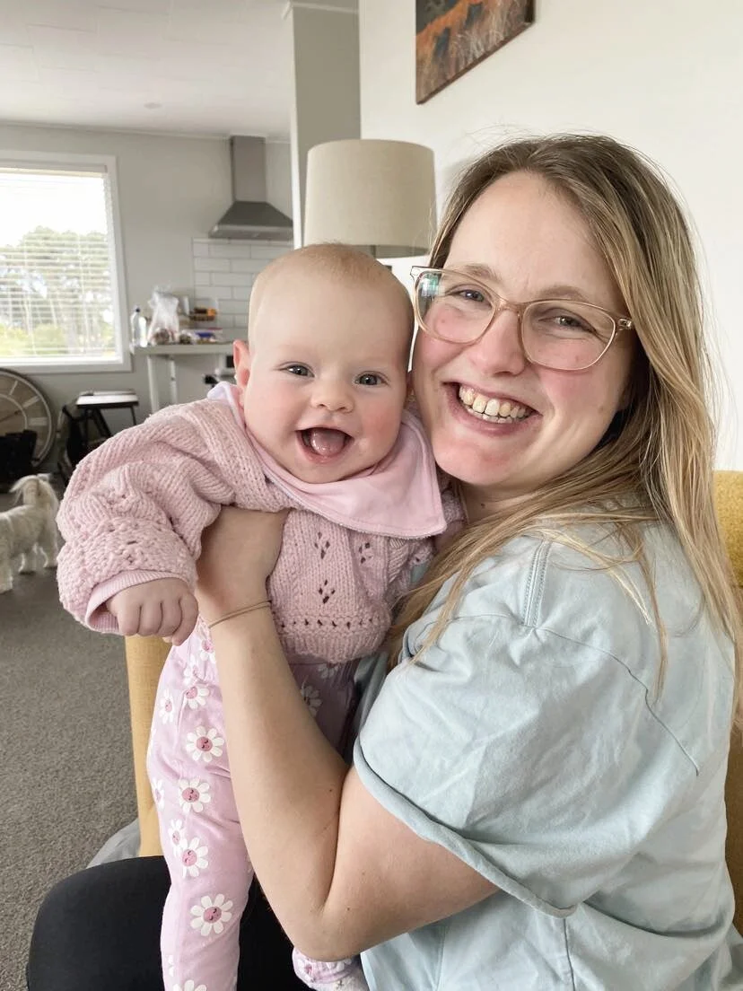 Baby Sleep Consultant Dunedin with her Infant