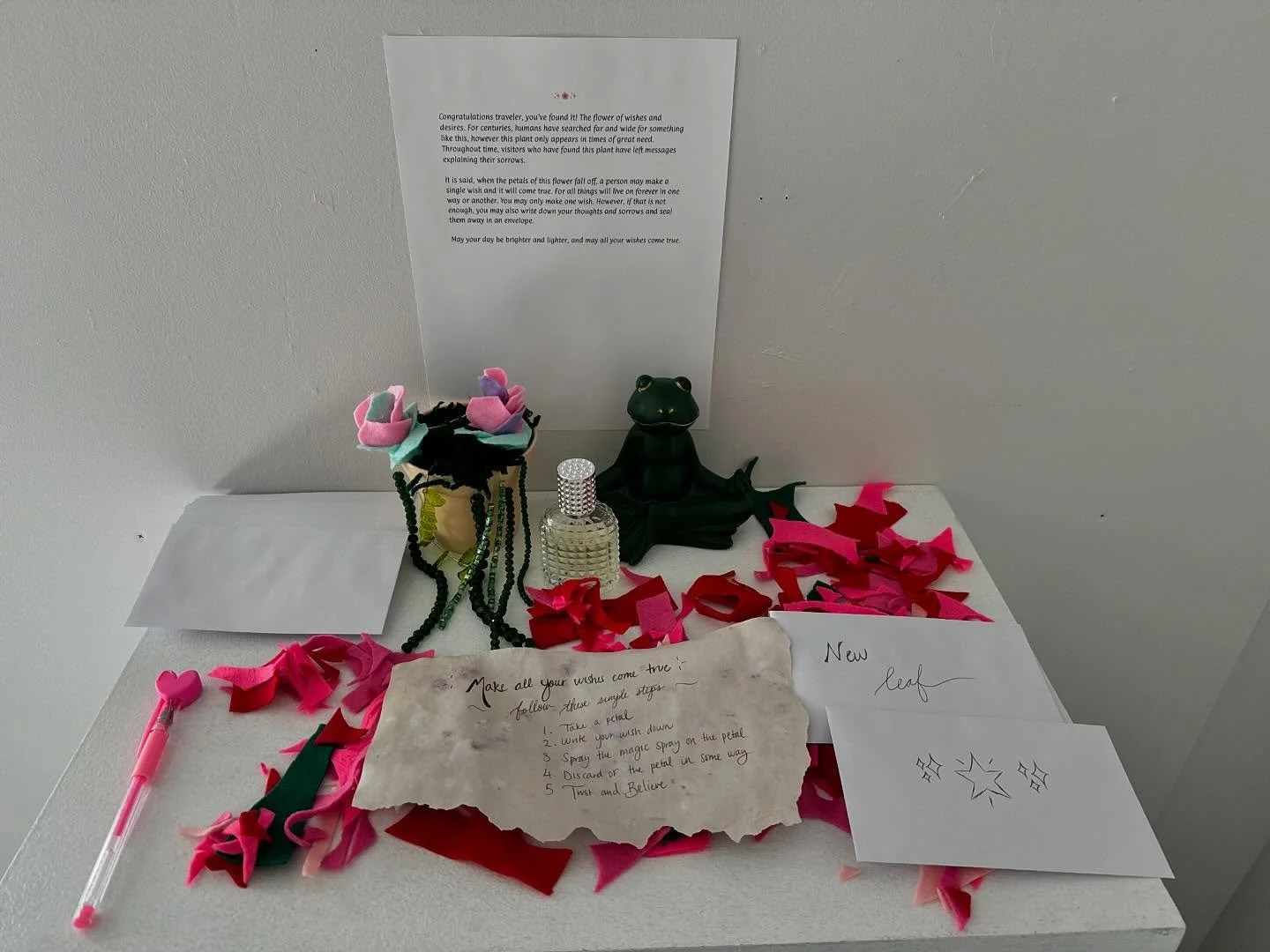 The world may seem bleak but that doesn&rsquo;t mean we must also be :3

Stop by the 4th floor of maclean to make a wish 🌸💫 on a magical flower. As long as you wish for good, may good things always find you :)

This is a part of the @olfactoryartcl