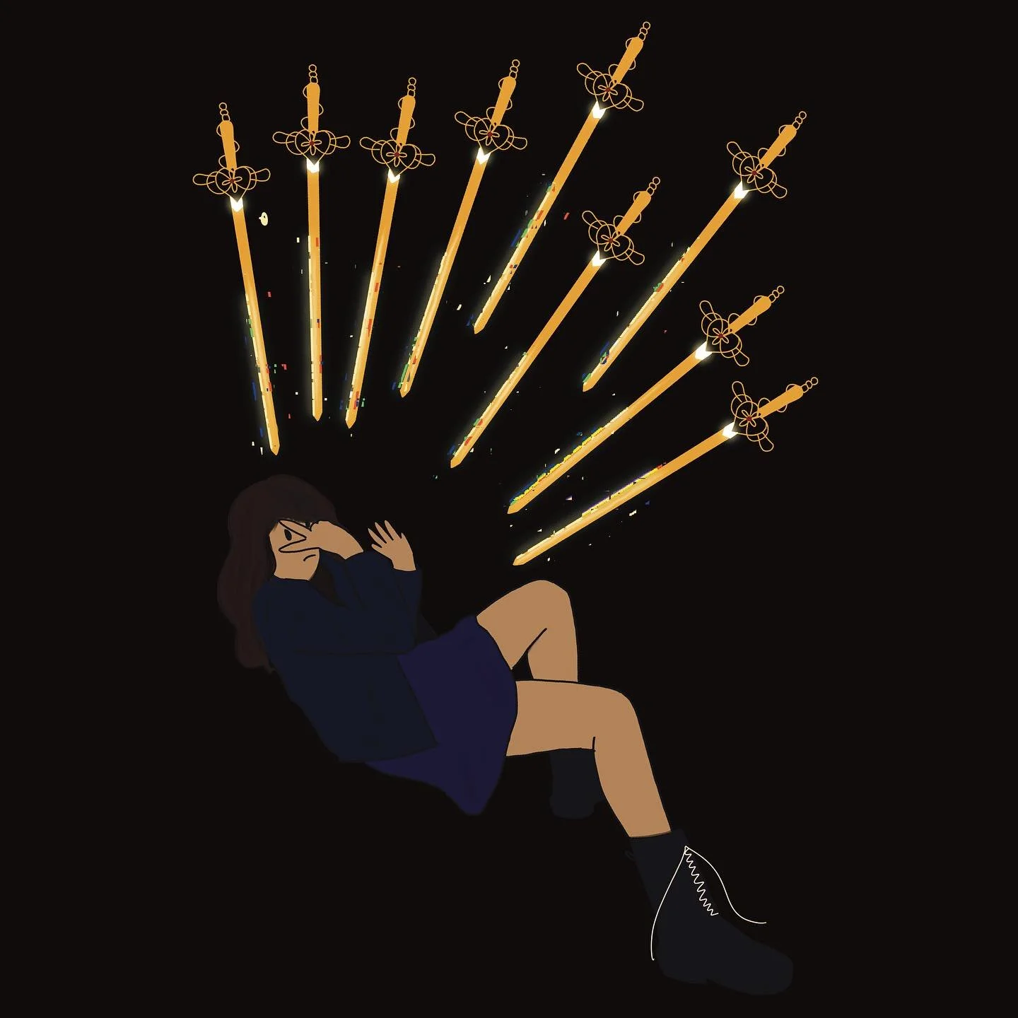 Sometimes you are just plagued by nine of swords 

#nineofswords #tarot #gradschoolthecomic