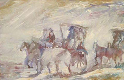 Buggy Riders on a Snowy Day | Circa 1994