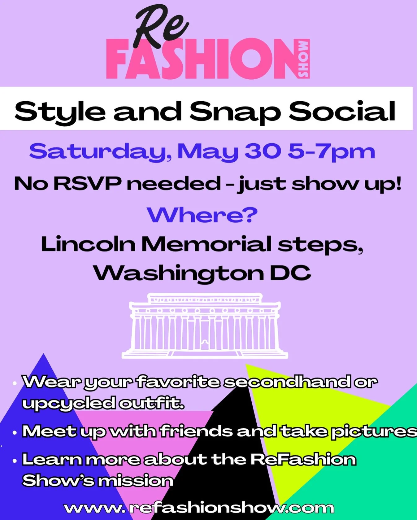 See you there! 

#styleandsnap #meetup #refashionshow #washingtondc