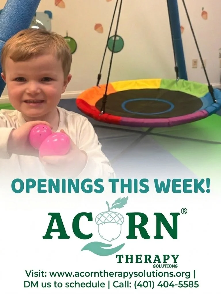 Skip the Waitlist! ☀️ Immediate Daytime Speech Openings Available.

Is your child&rsquo;s speech or communication a top priority this Spring? We have exciting news at Acorn Therapy Solutions!

We currently have immediate openings for daytime Speech T