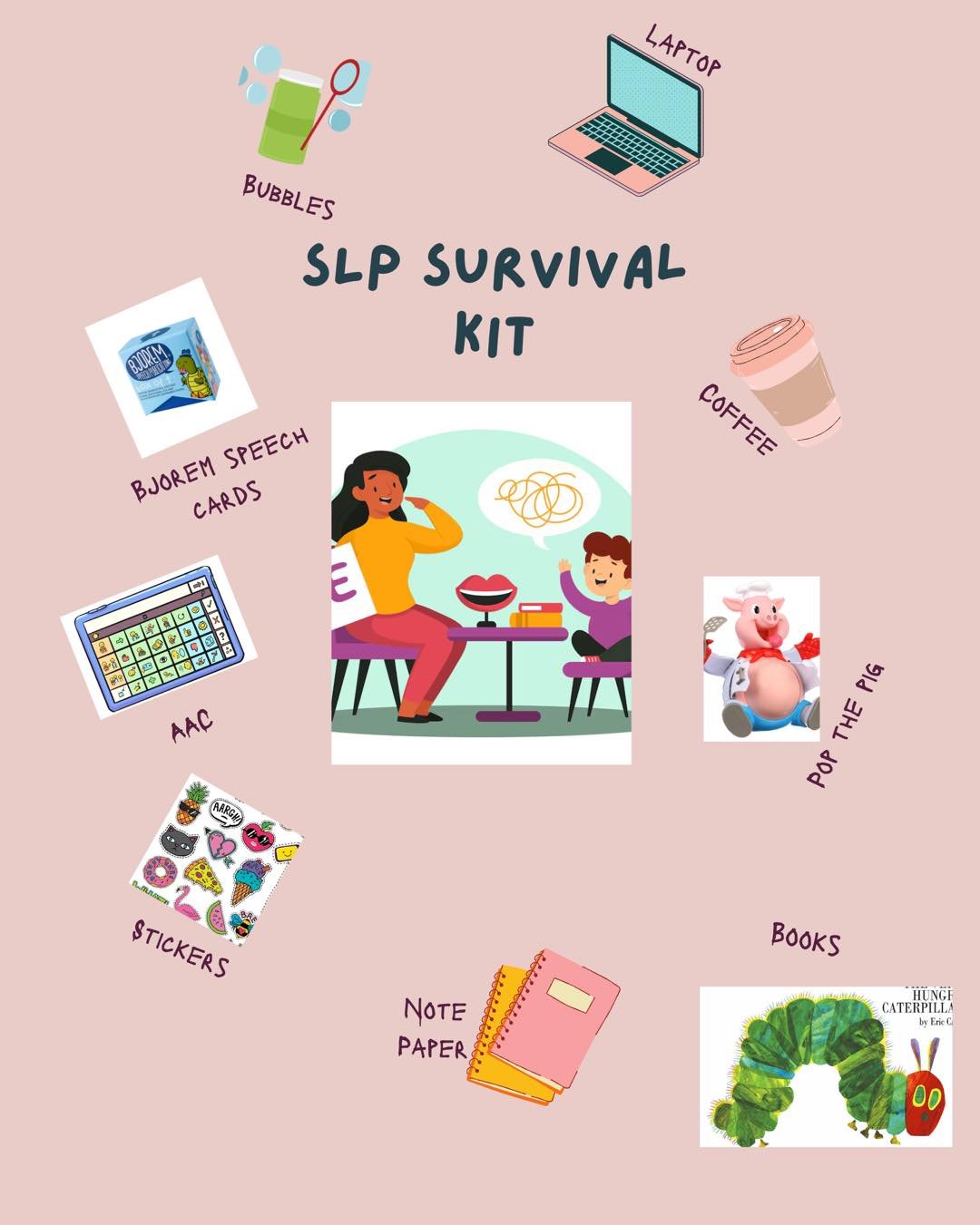 🌰✨ Therapist Survival Kit: Acorn Edition! 🧩📚🗣️

Ever wonder what our therapists can&rsquo;t survive a day without?! 👀

From bubbles and sensory tools to magnetic letters, dry-erase markers, and of course&hellip; a little caffeine, every speciali