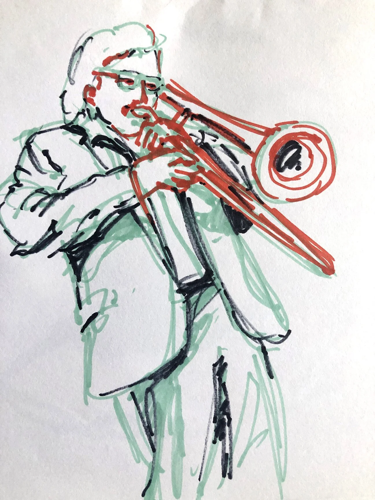 Trombonist at The Old Mill, Toronto, Canada
