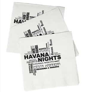 Cocktail Napkins Havana Nights 2 Ply 5″ x 5″