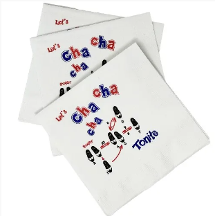 Cocktail Napkins "Cha Cha Cha" 2 Ply 5″ x 5″