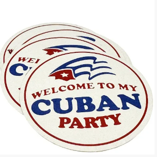 Coasters Welcome to My Cuban Party Set of 4 Size 4″