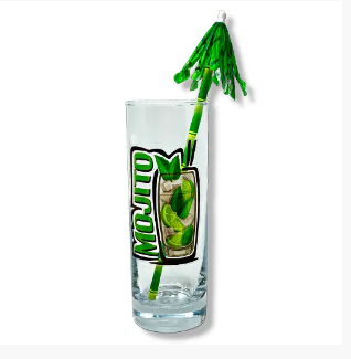Mojito Glass with Umbrella Stirrer