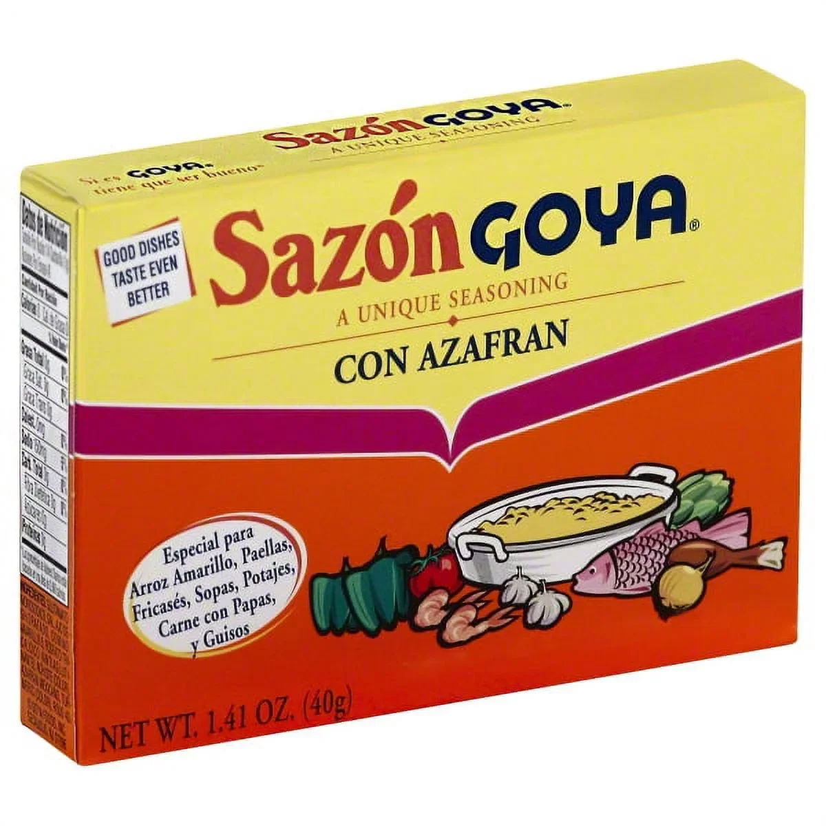 Sazon Goya with Azafran Seasoning Mix