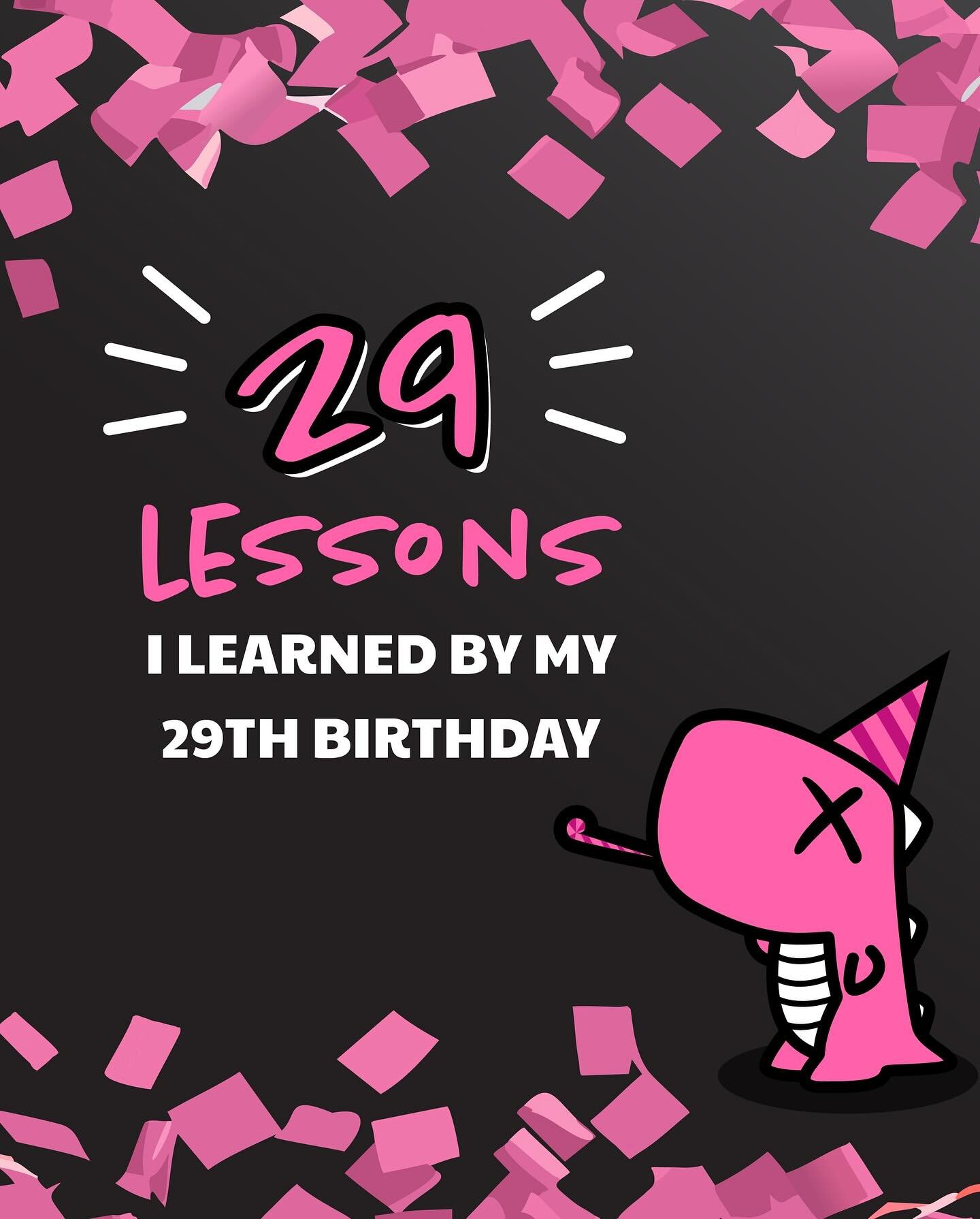 So I turned 29 last week&hellip; and here&rsquo;s what I&rsquo;ve been reflecting on 👀

What&rsquo;s your biggest takeaway from this year? 😁

.
.⁣
.⁣
.⁣
.⁣
#personalbranding #birthdaygirl #reflection #hbd #lifelessons #character #personaldevelopmen