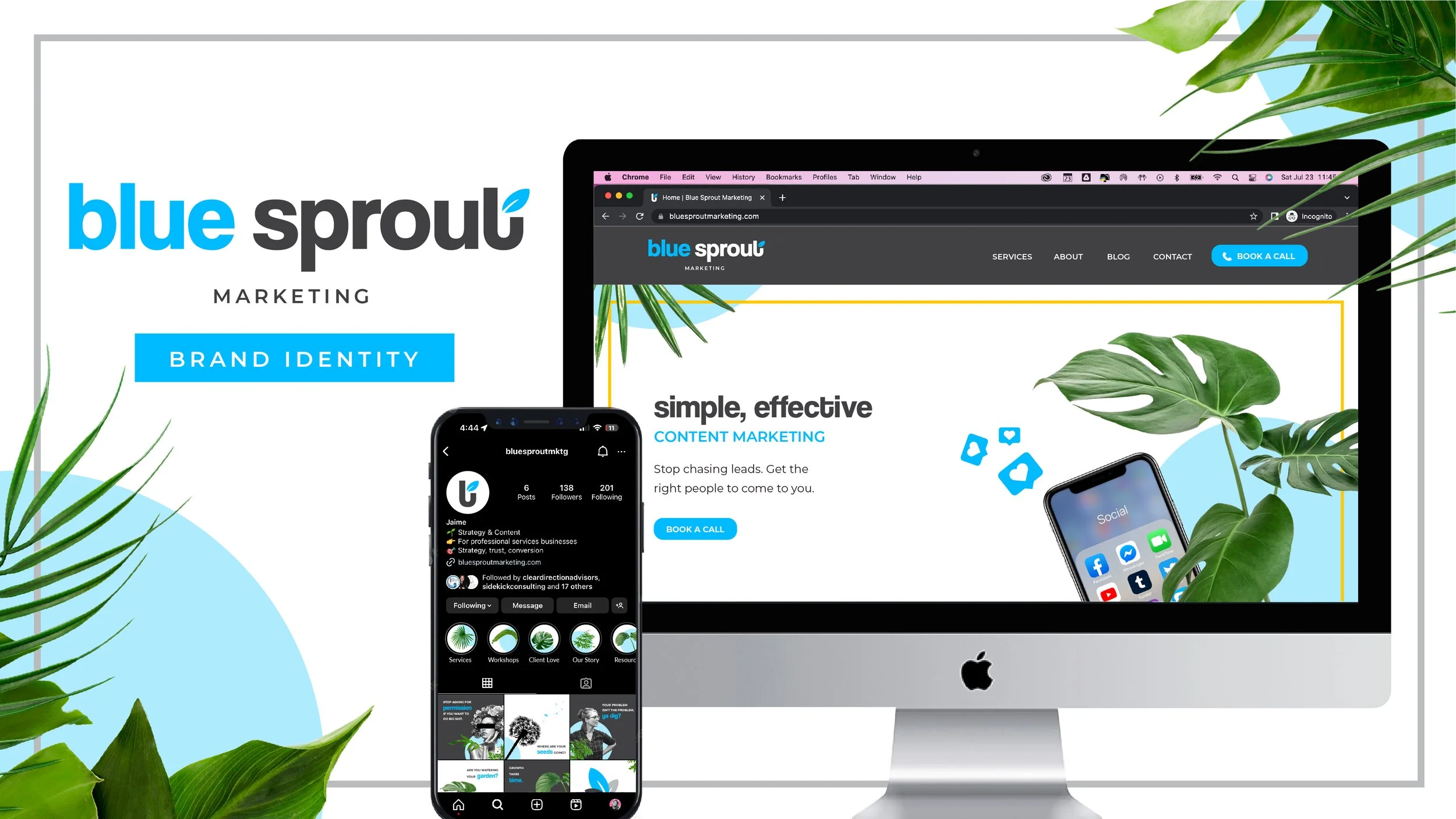 Blue Sprout Marketing Brand Identity