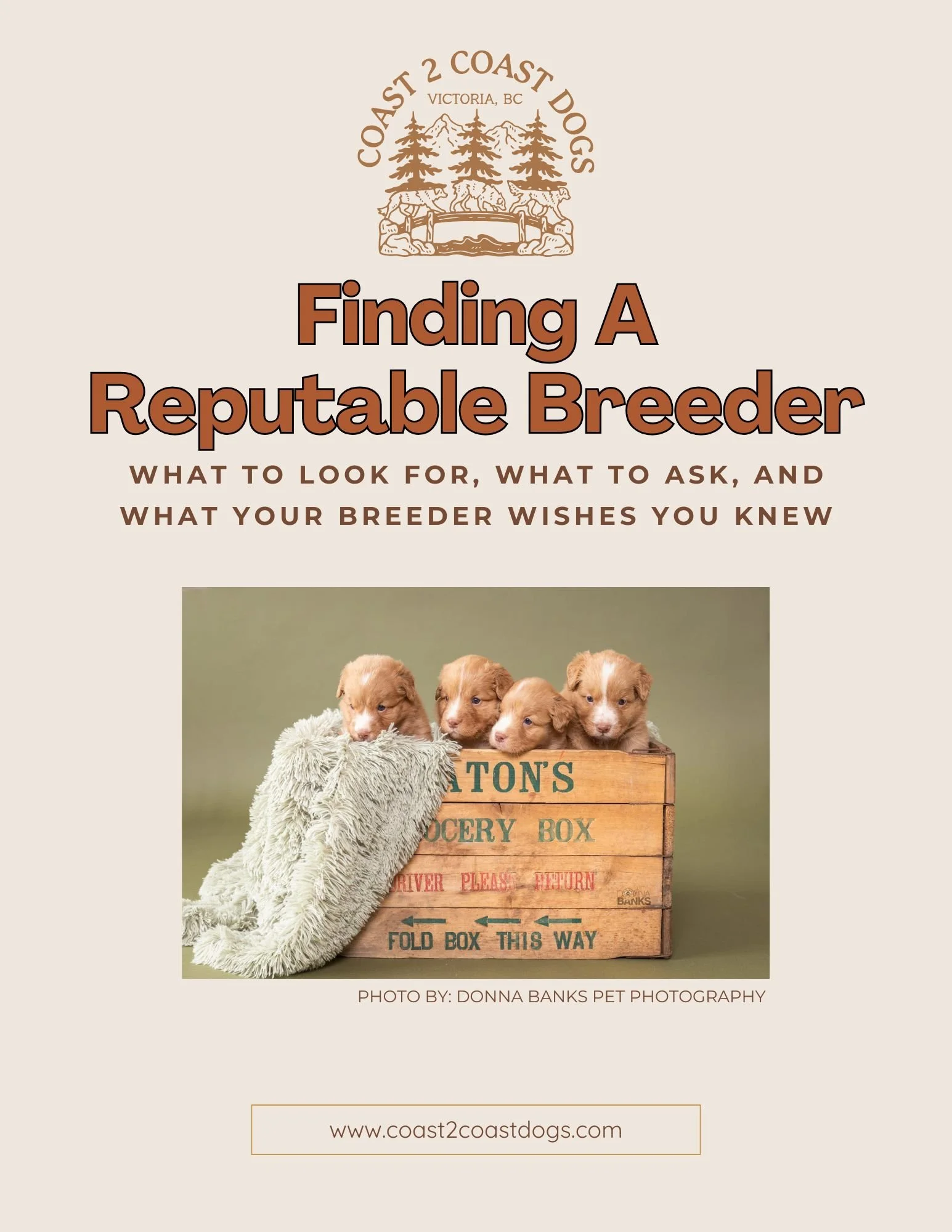 Finding A Reputable Breeder (Coming Soon)