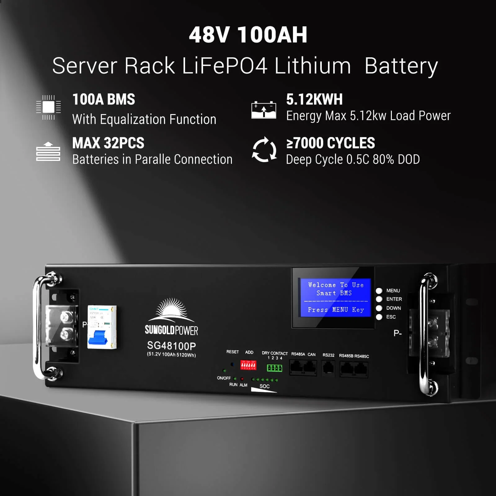 48v 100AH Server Rack Battery