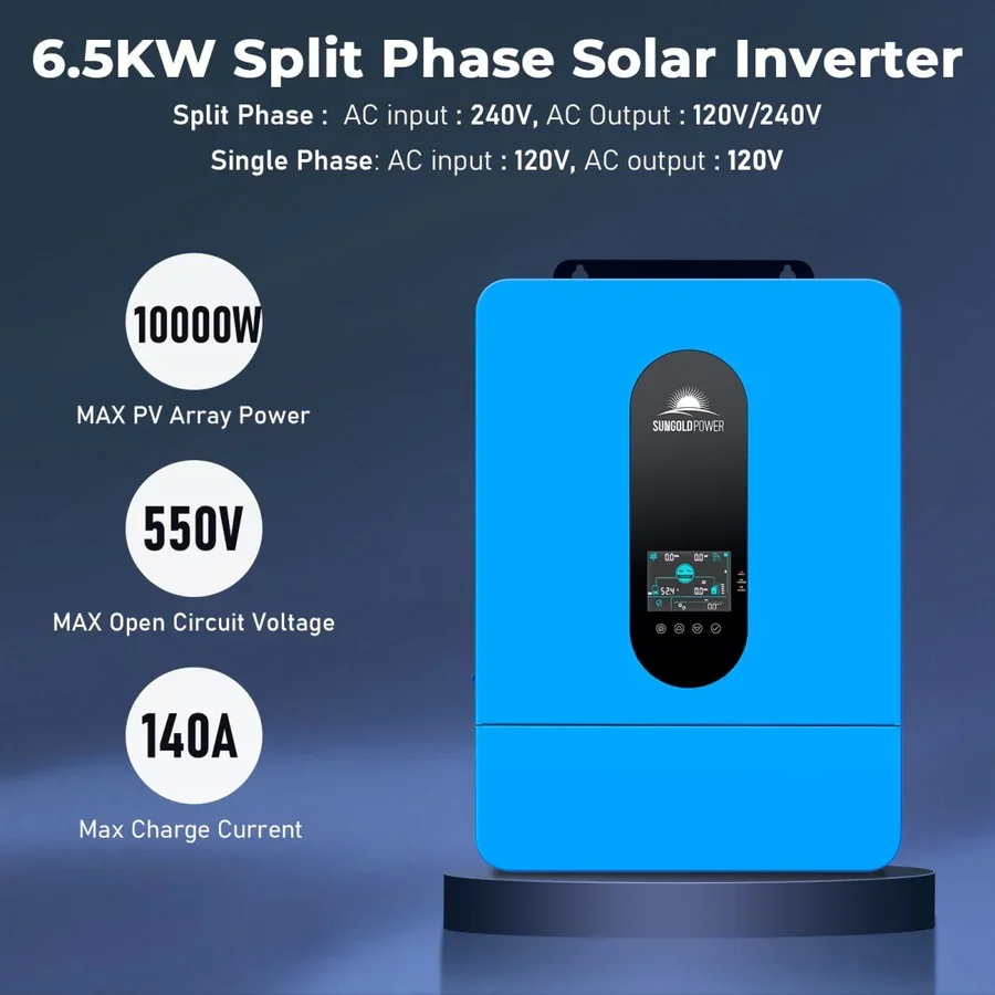 6.5 KW Splitphase hybrid solar inverter main explain.webp