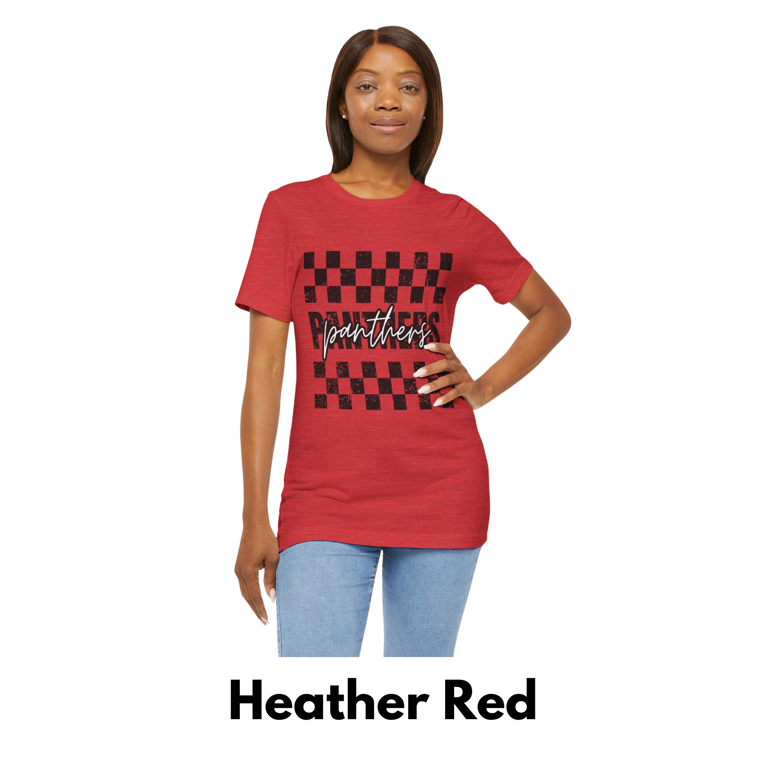 Adult Checkered Neon Panthers Tee