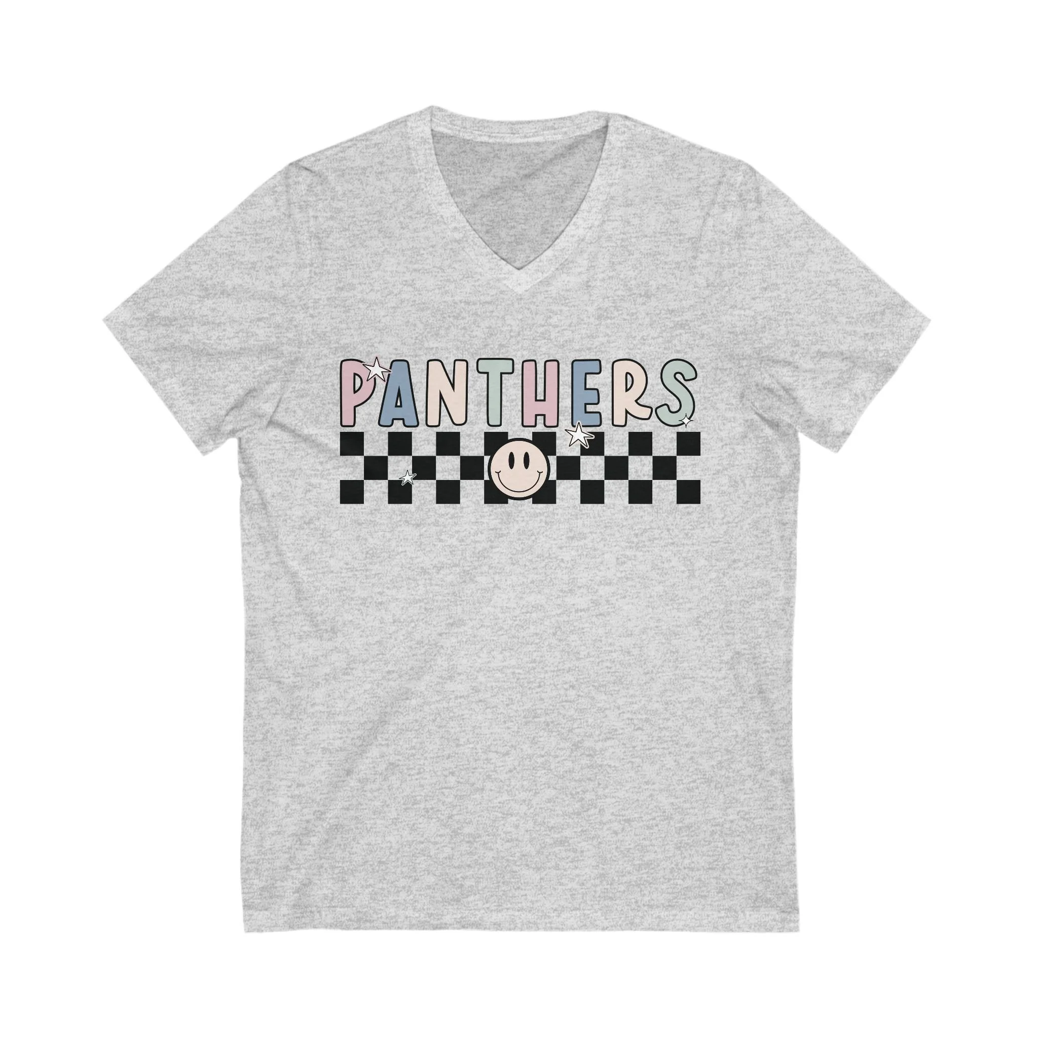 ADULT Panthers Retro Vibe V-Neck Tee