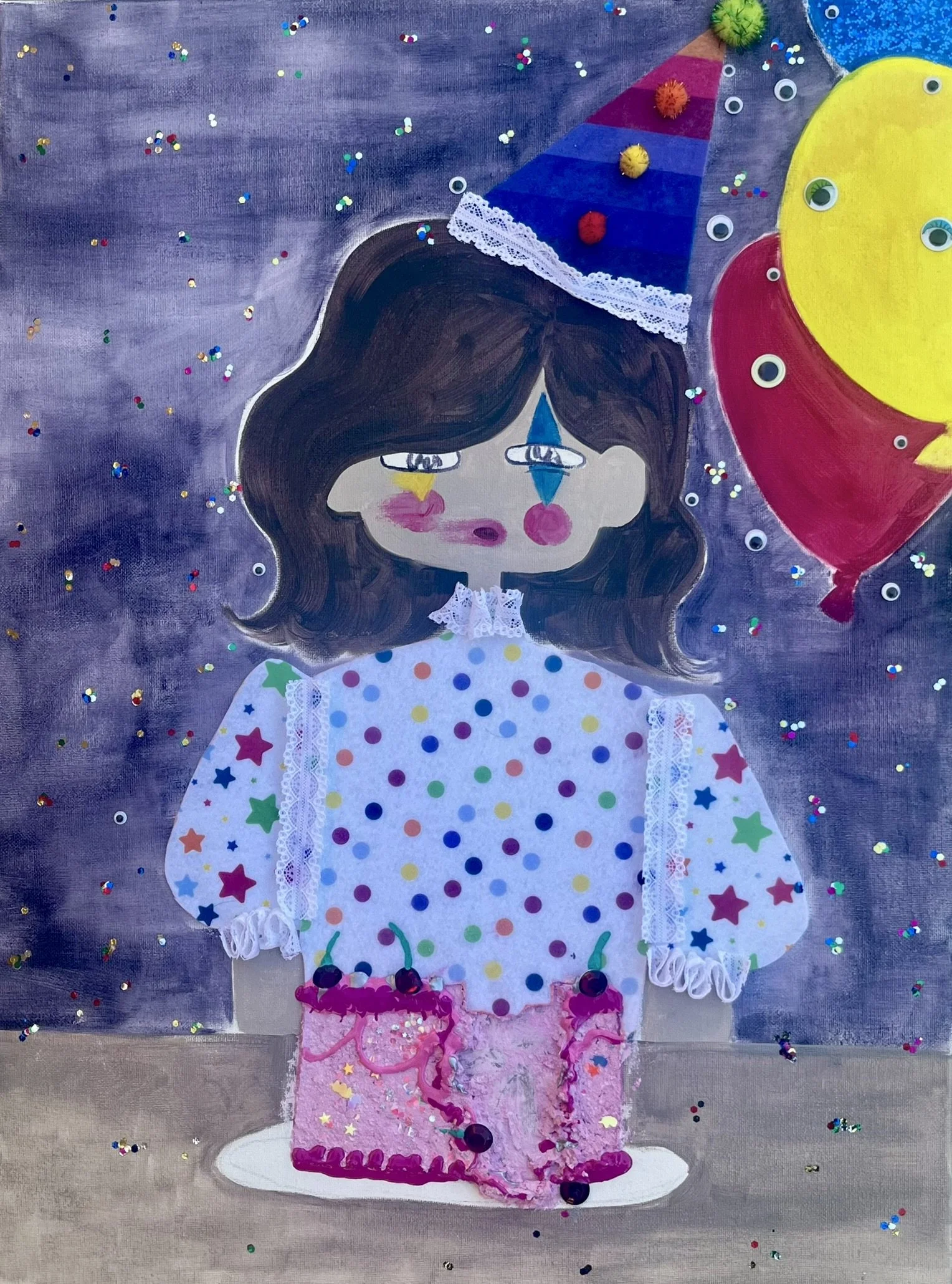 7 | "BOO!"
| Mixed Media
| 24"x 18"
| 2023