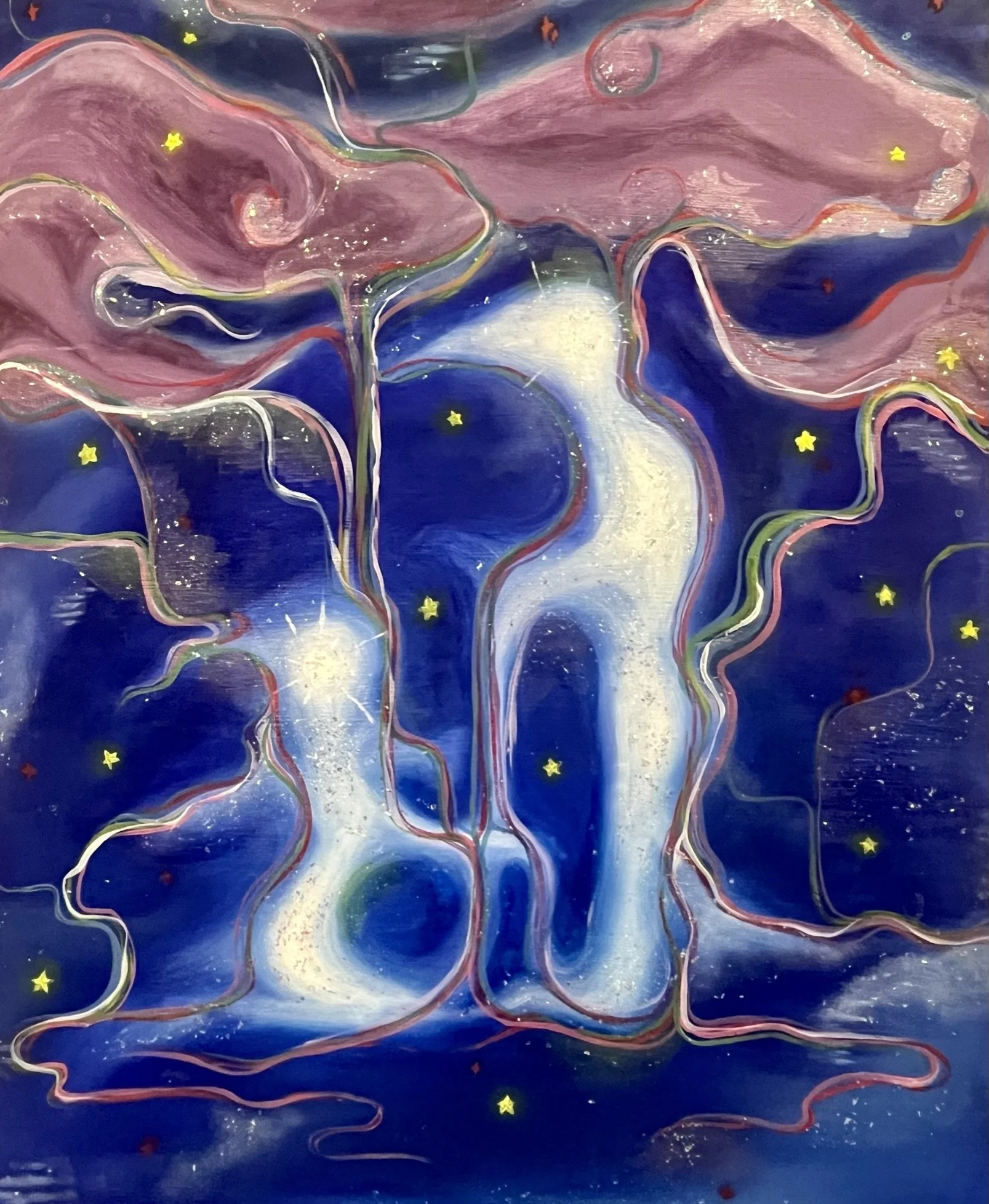 8| "Nurture"
| Oil and Glitter
| 23"x 17"
| 2023