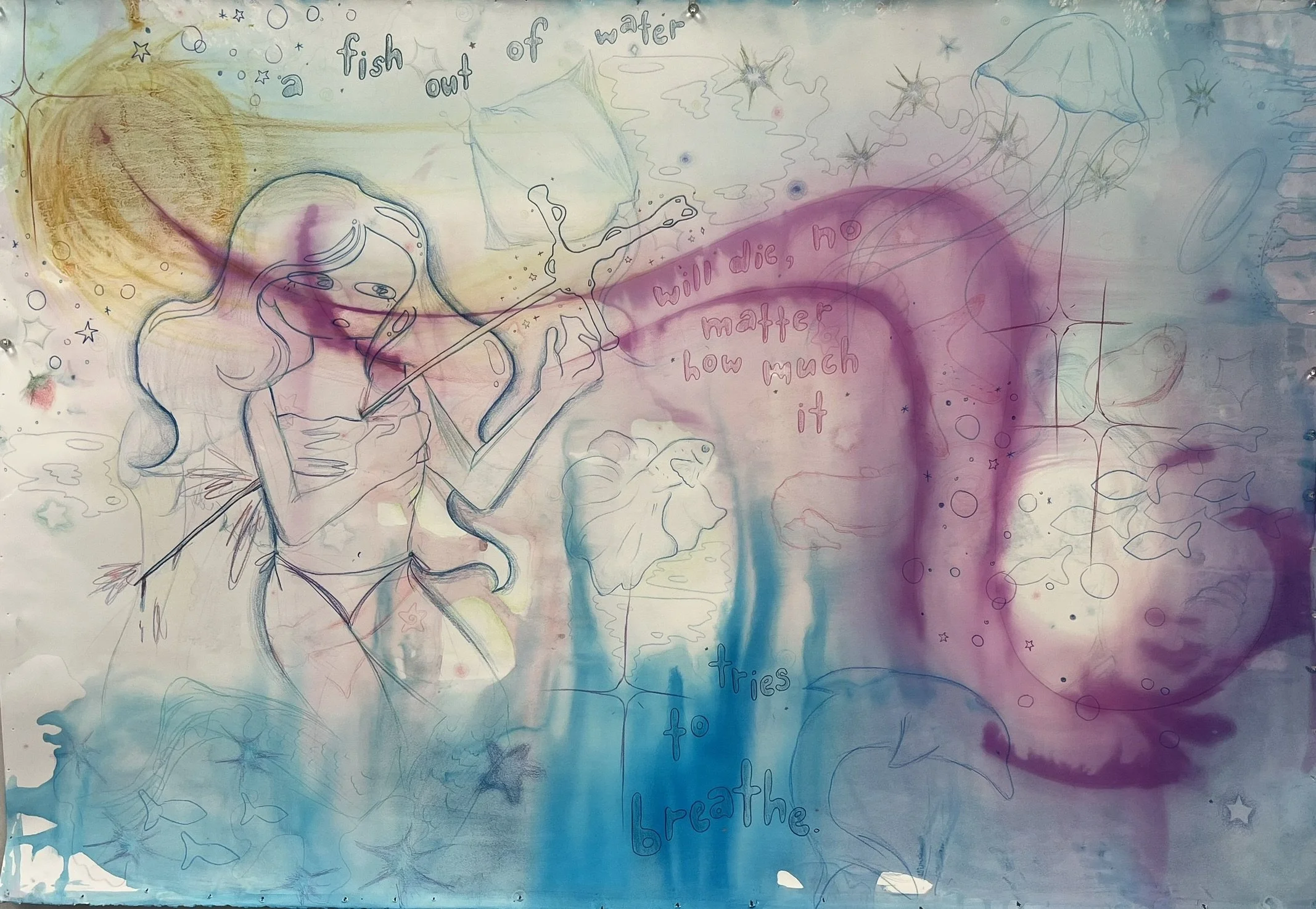 14 | "A Fish's Perspective"
| Mixed Media
| 30.5"x 43"
| 2023