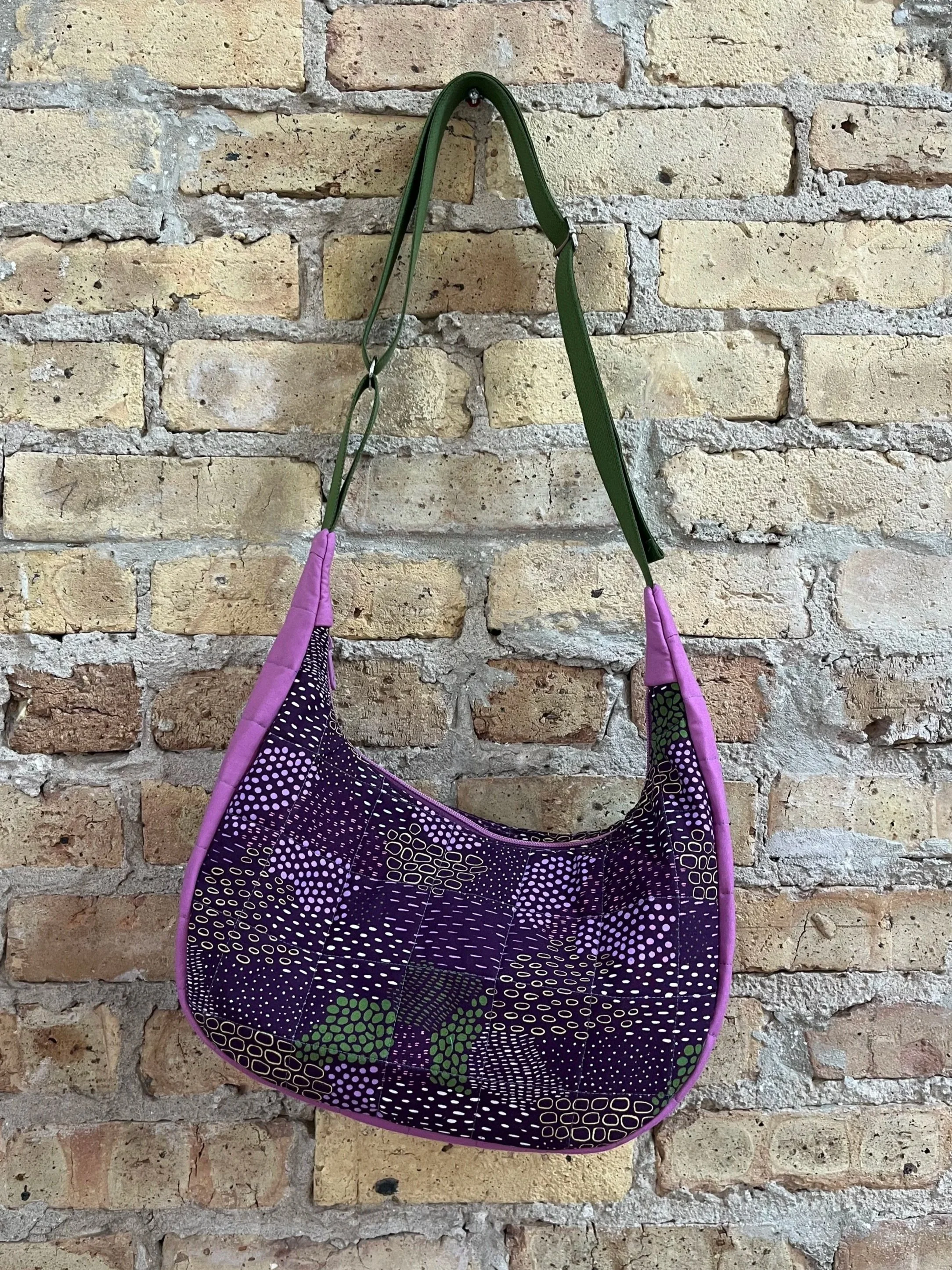 quilted crescent bag.