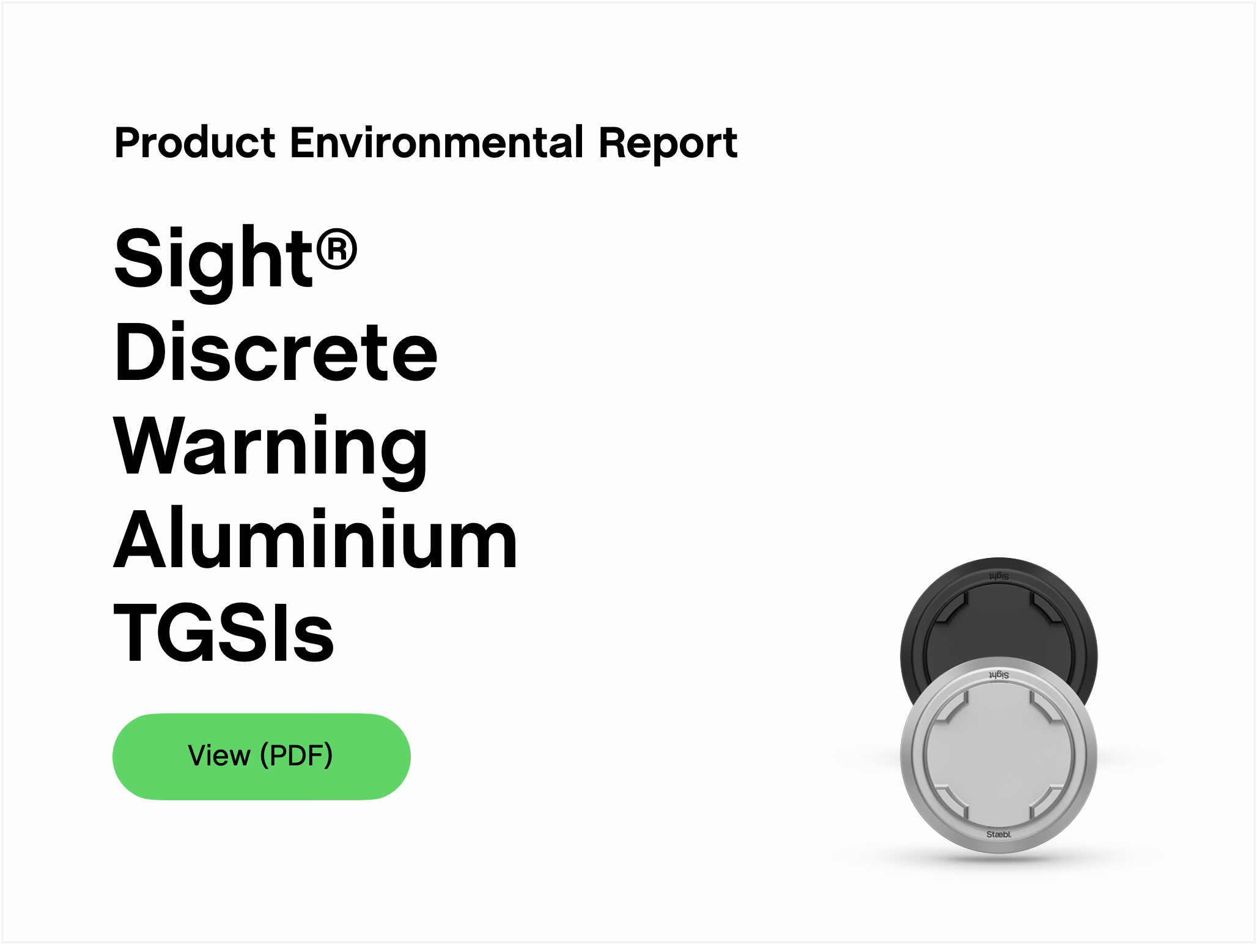 Staebl Sight Discrete Warning Aluminium TGSIs - Product Environmental Report (PER)