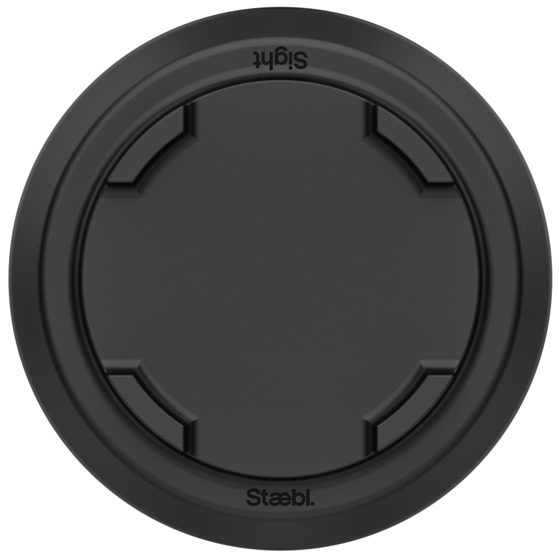 Stæbl Discrete Warning TGSI Pedestrian Surface View made from 100% recycled verified materials with low glare Black Dusk Surface.
