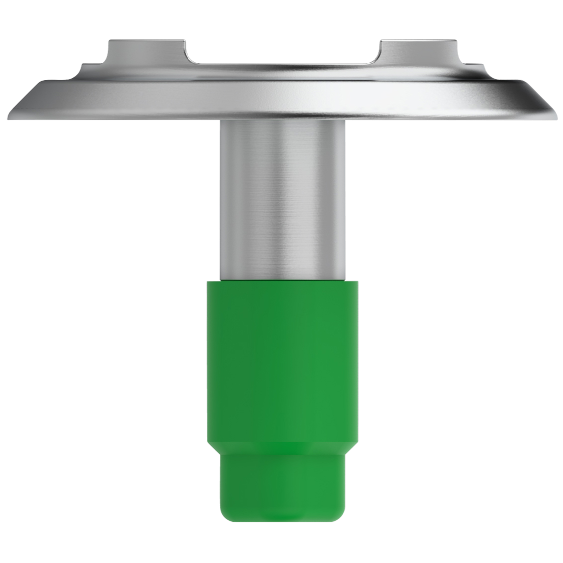 Staebl Discrete Warning TGSI with Squareround Anchor made from 100% recycled verified materials with low glare Silver Day Surface.