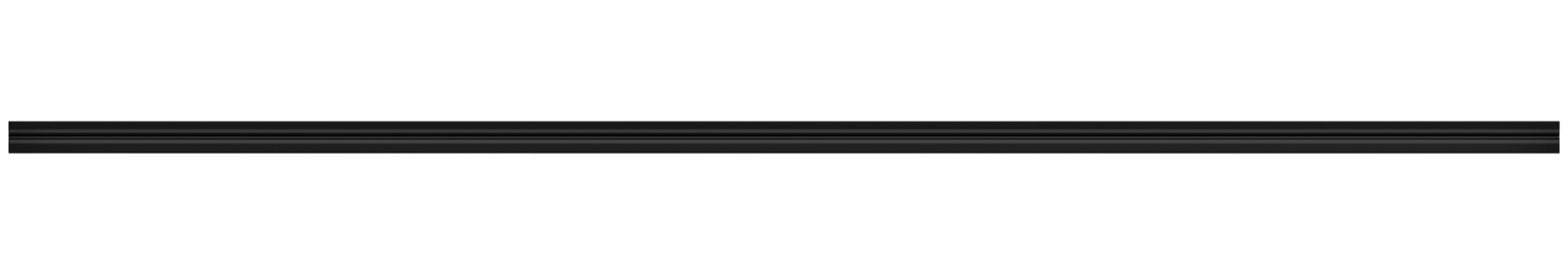 Side view of Staebl Knoll® Plateau Stair Edging & Trim in Black Dusk, manufactured from 100% verified recycled aluminium, extruded & stretched then anodised with natural dye to 60µm. Installed on top of Stair Treads or Inset in the Going.