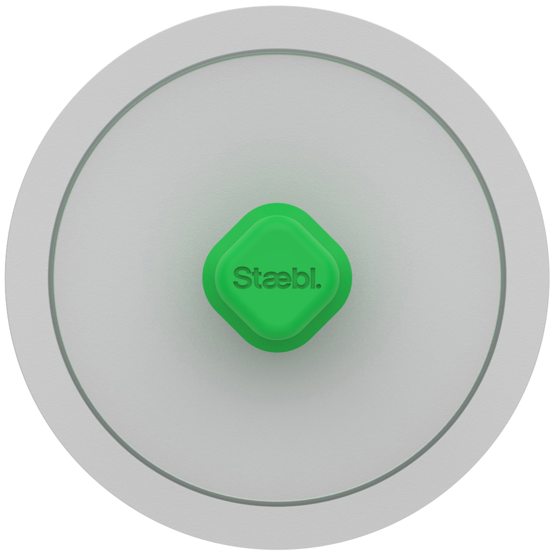 Staebl Discrete Warning TGSI Underside View made from 100% recycled verified materials with low glare Silver Day Surface.