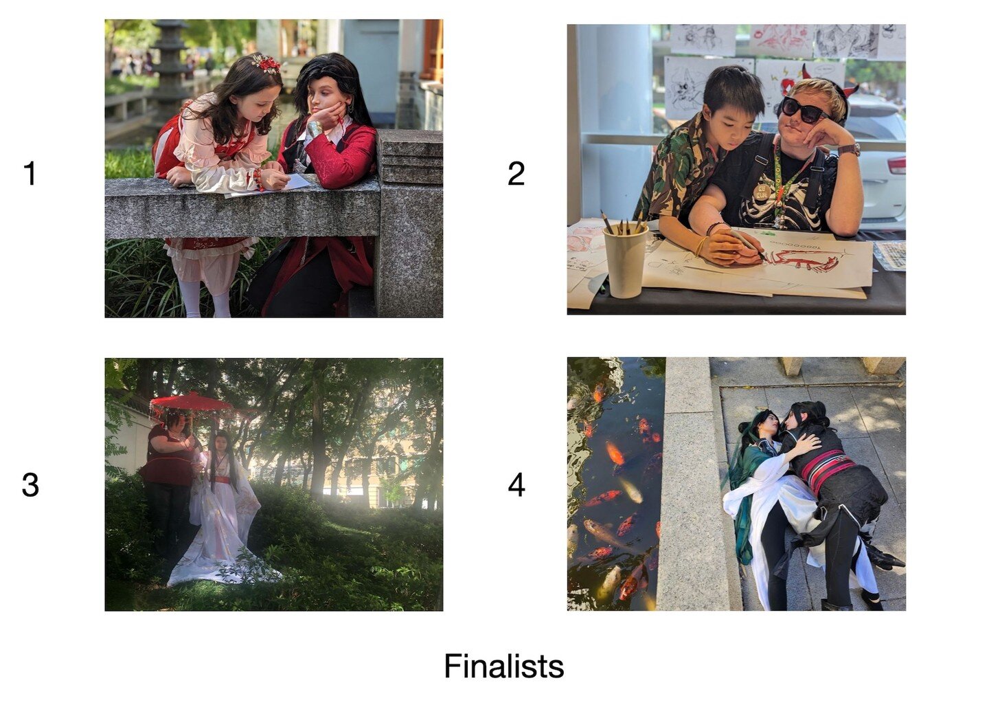Photoshoot In The Garden

Finalists

@scum.cake&rsquo;s daughter &amp; @Hua.lian06 VS @milo_jan14 &amp; Wu Ming VS @Heathen.madness &amp; @mapleleaf_cos VS @misshualian &amp; @deceptively.darling.cosplay

Who will emerge as the victorious team?

#Dan