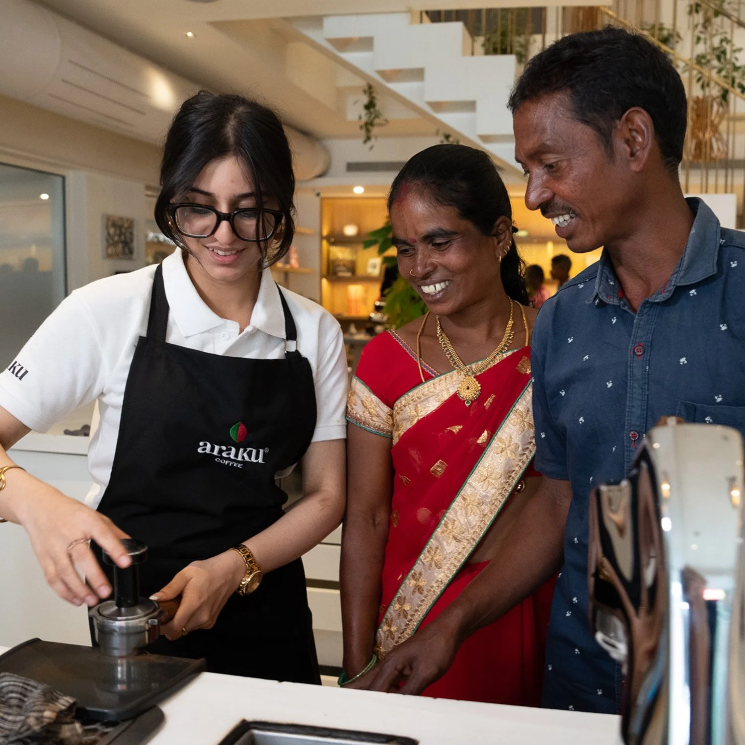 Opening of the sixth ARAKU Coffee shop in Bengaluru, India