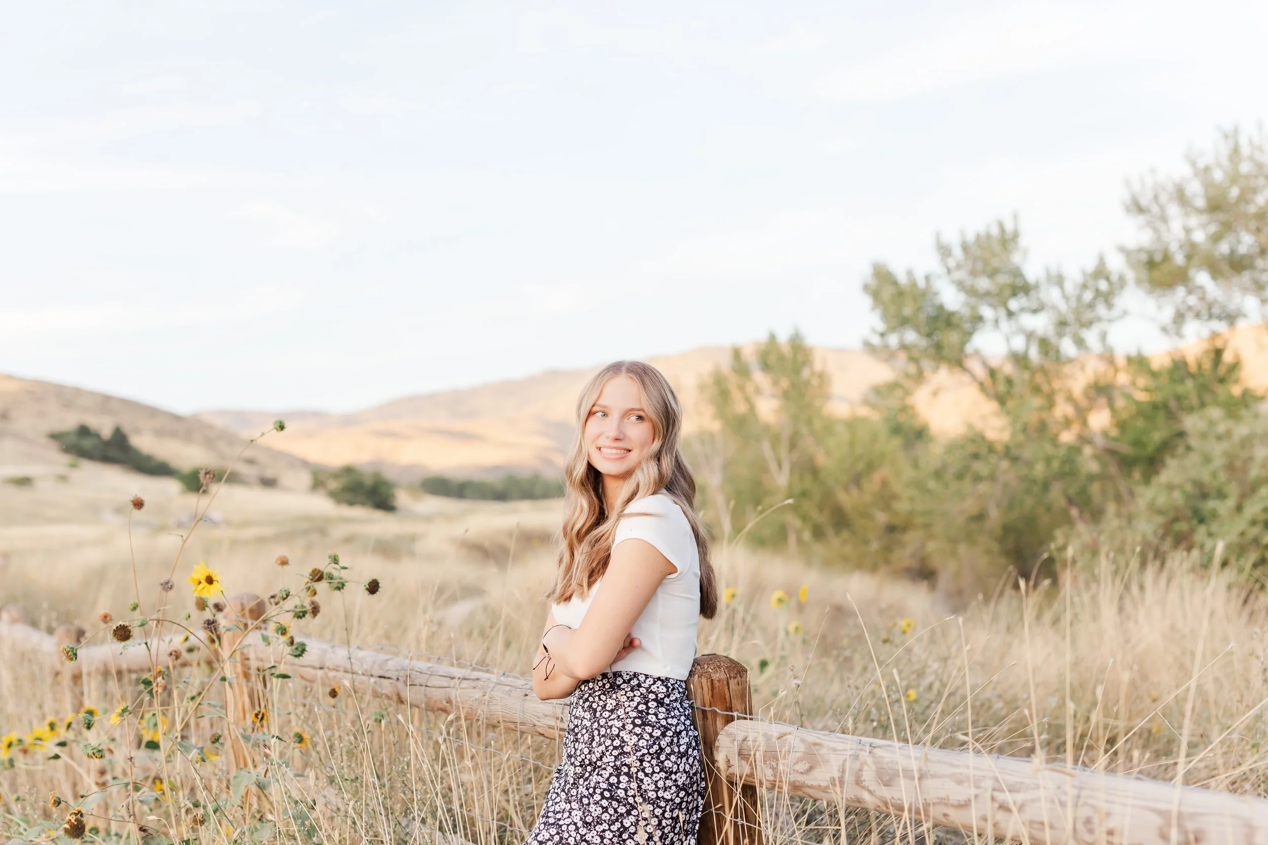 Leaning up against the fence at Boise Military Reserve
