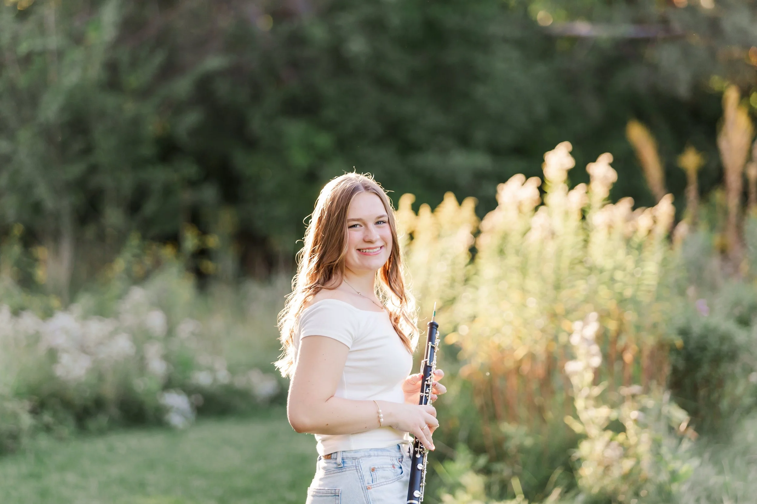 Senior with musical instruments