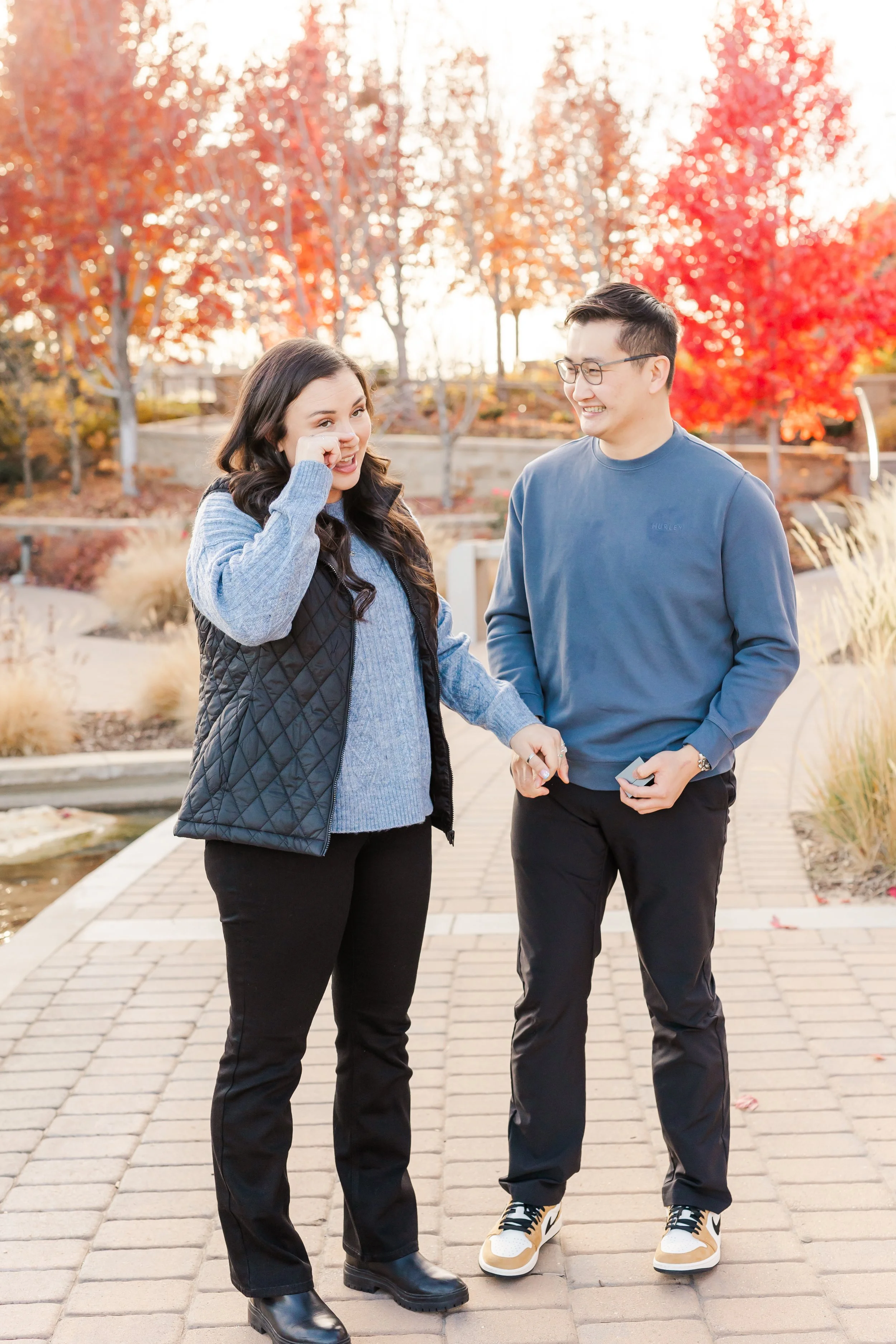 Happy tears after proposal