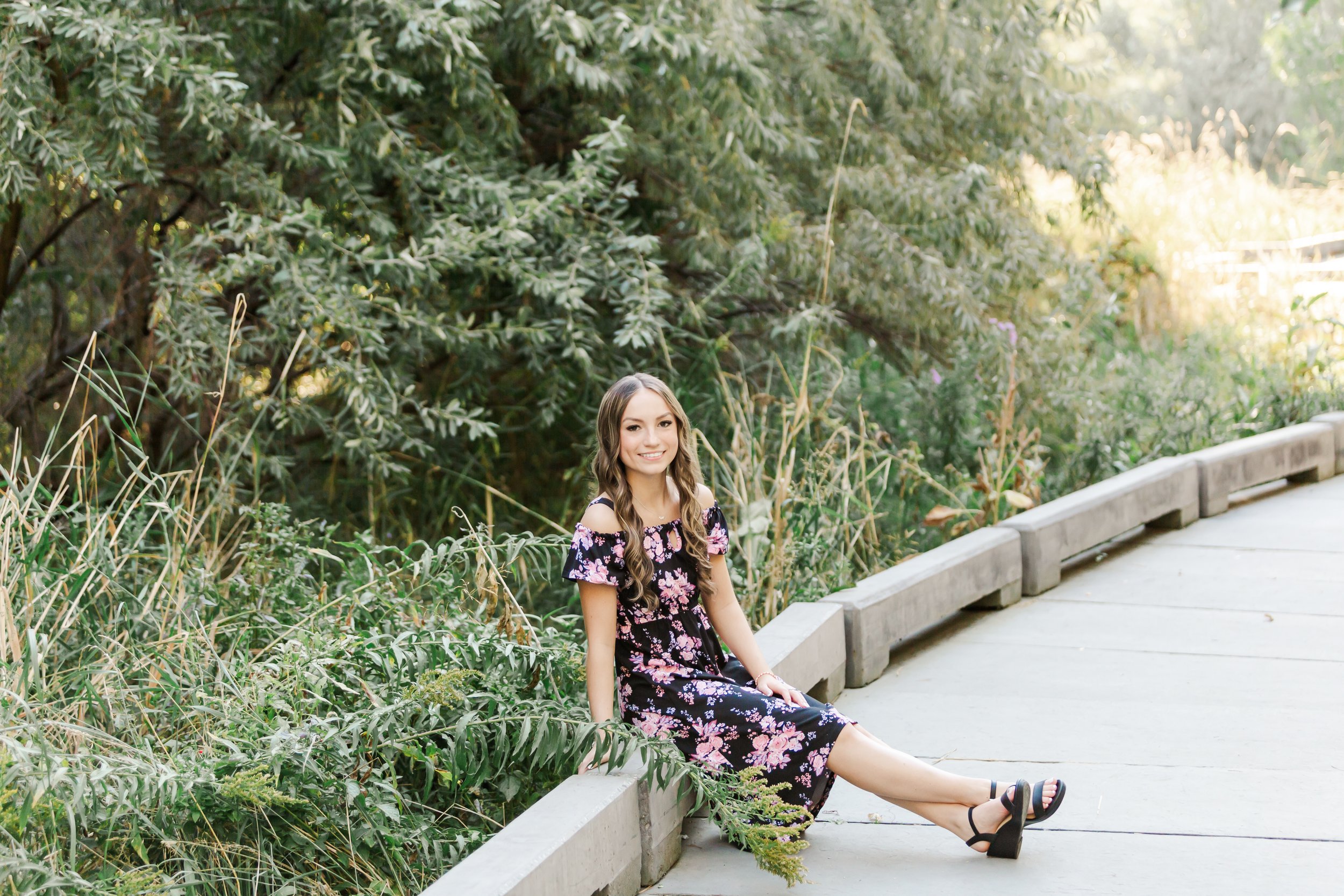 Senior Portraits on the bridge at Katherine Albertsons Park