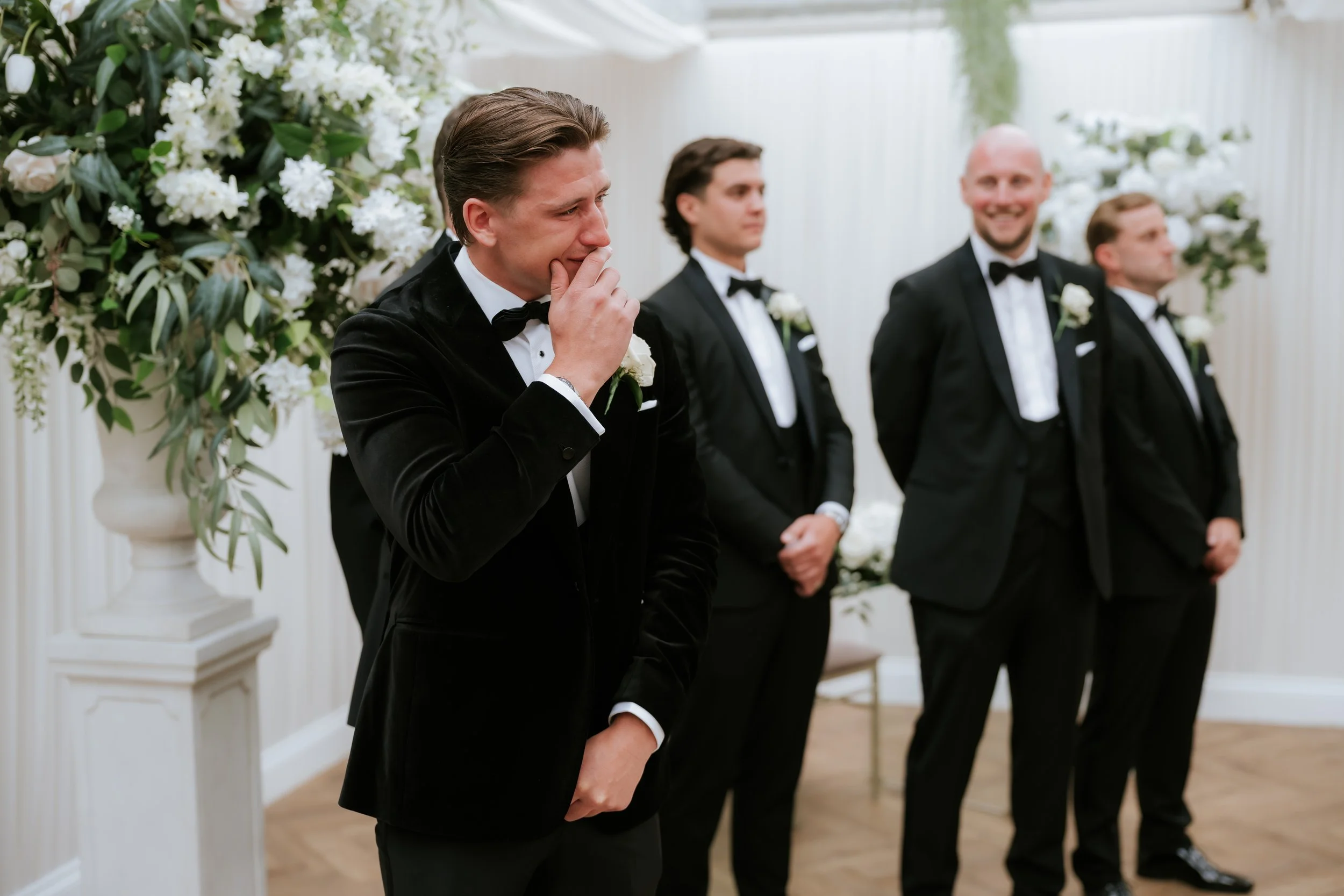 Frazer reacting as the ceremony begins in Cornhill Castle’s pavilion.