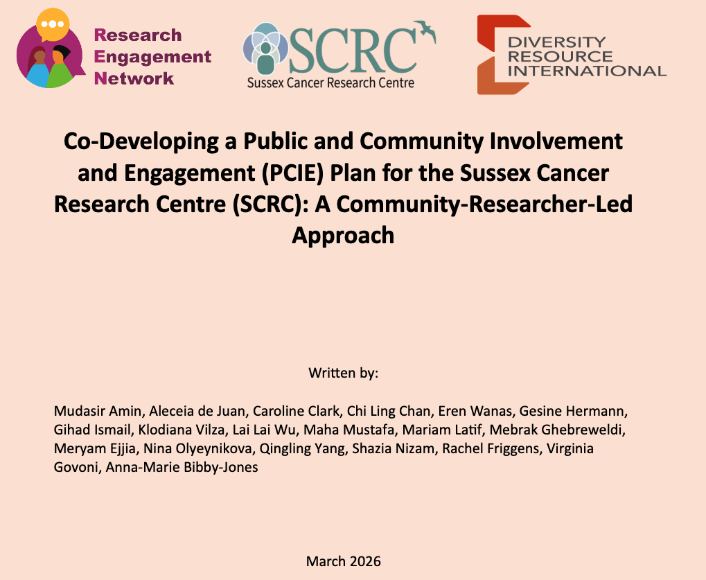 REN Cancer Project shaping Public and Community Involvement and Engagement at the Sussex Cancer Research Centre