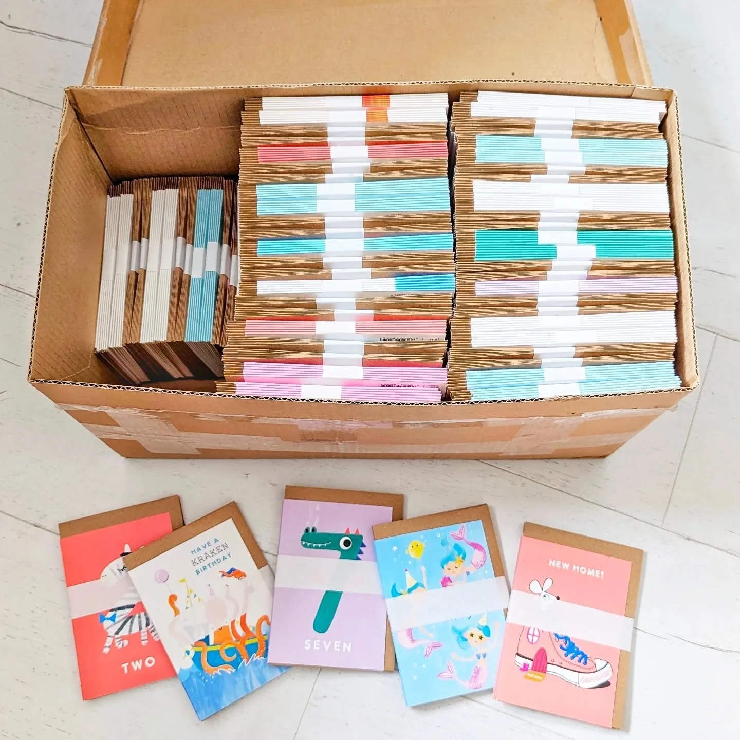 My first order of cards arrived today 🥳🥳🥳

And.... 🥁🥁

I've been accepted as a seller on Faire! 🎉🎉🎉

At the moment I'm squirreling away in the background to get everything set up but all going well I should be able to launch my wholesale busi