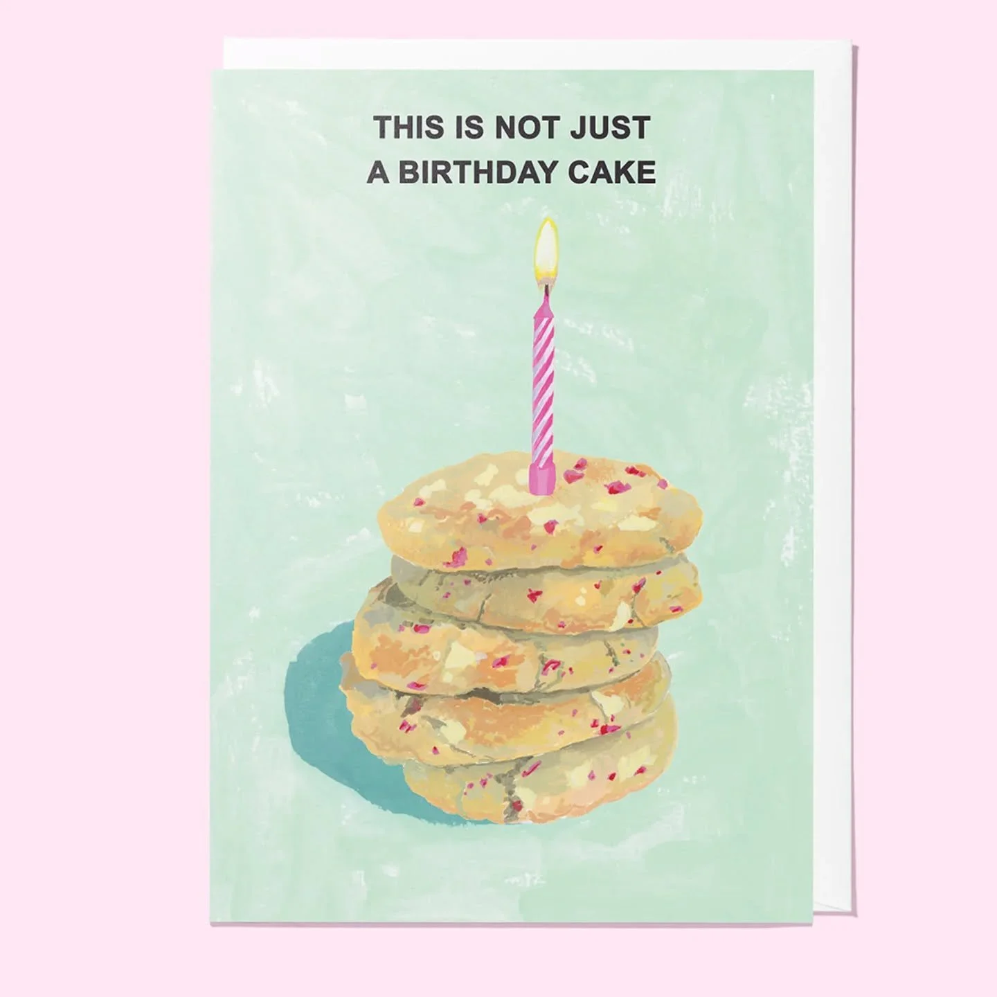 Yummy new birthday card inspired by the viral M&amp;S white chocolate and raspberry cookies. 🤤