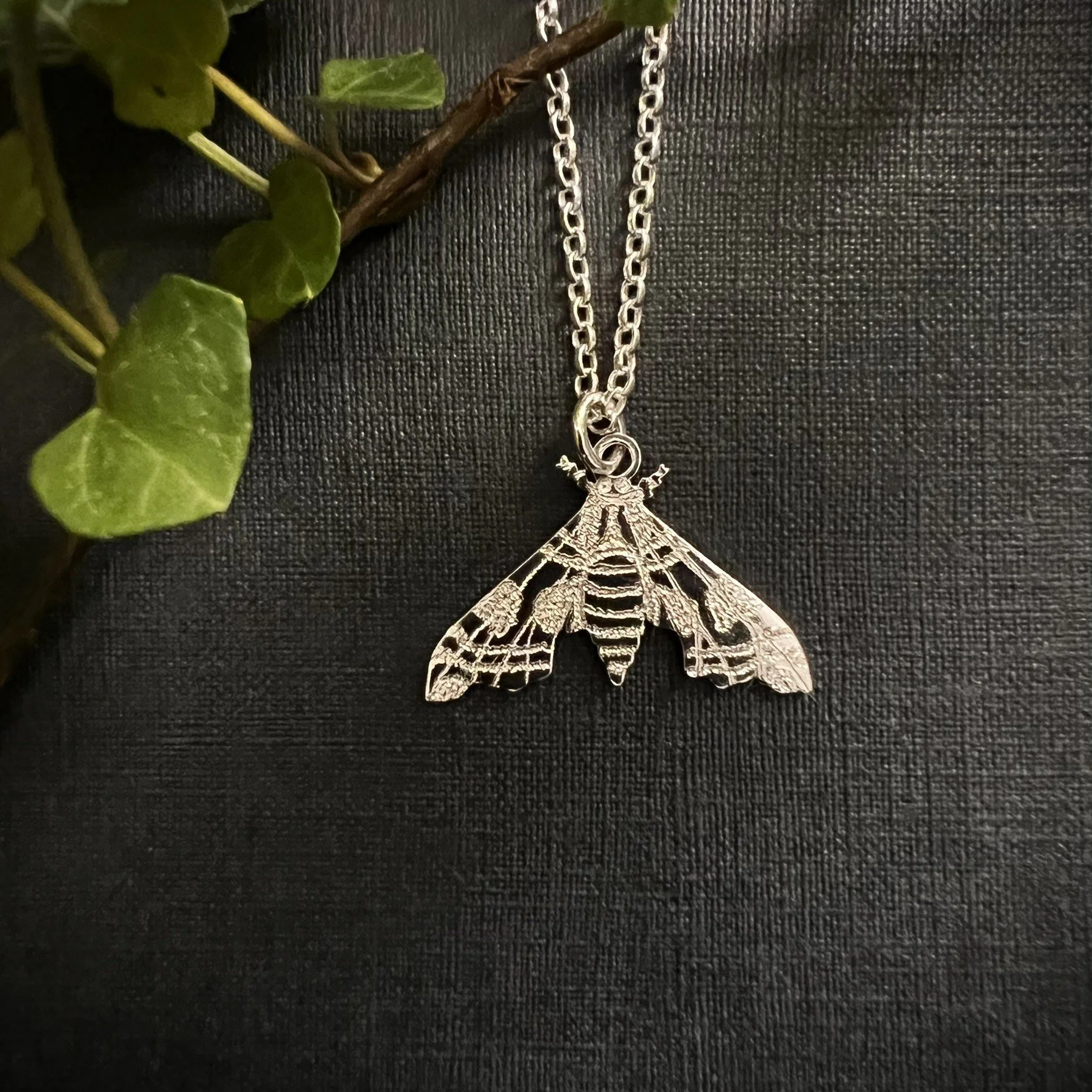 LIME HAWKMOTH NECKLACE (SMALL)