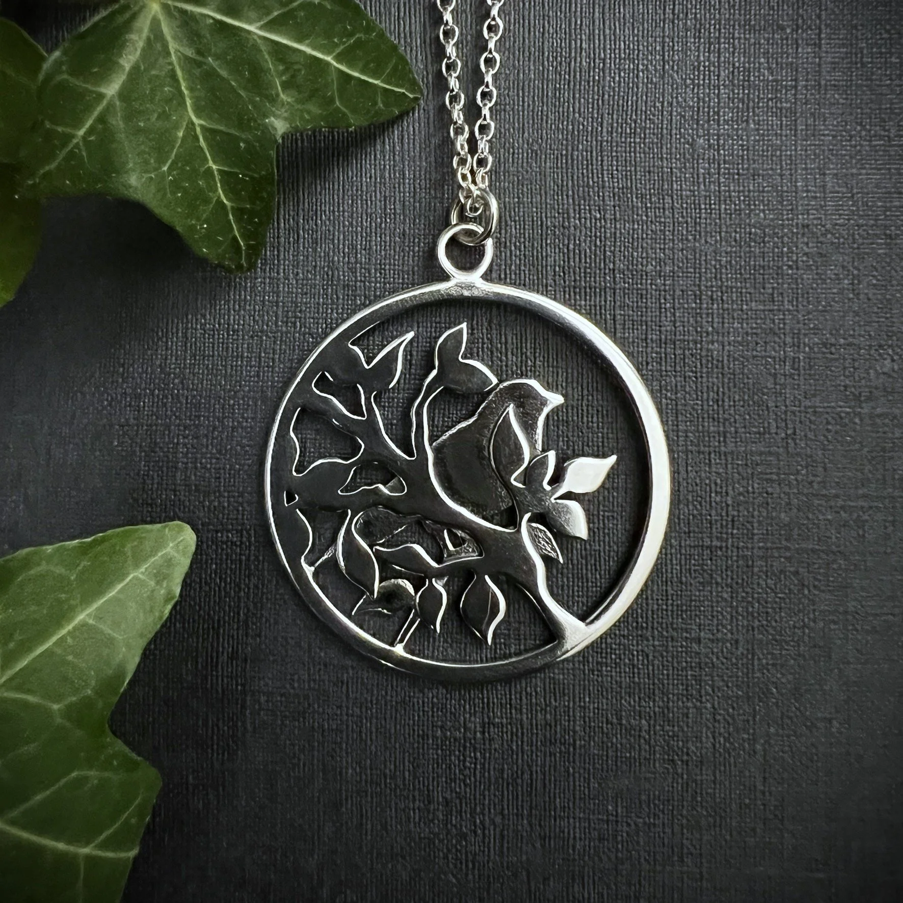 BLACKBIRD IN THE HEDGEROW PENDANT BACK.JPEG