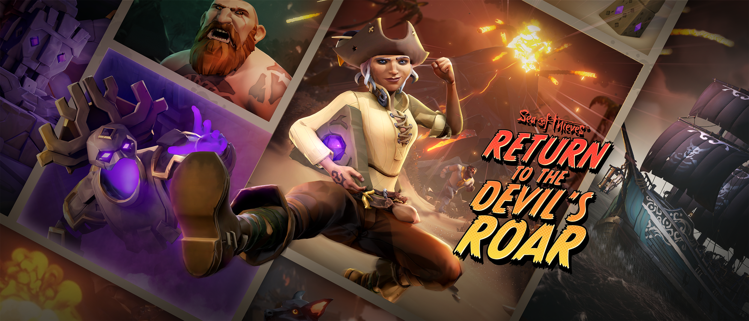 Main Key Art of the Season. This piece was a collaborative work between 3D and 2D in the Marketing Team. I worked on the main character and the Eternal Guard on the left.